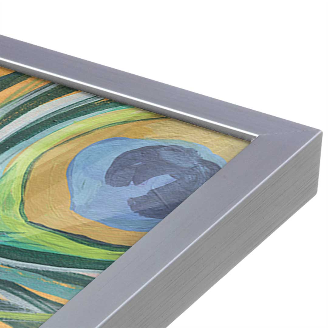 [Color:Polished Chrome], Picture of art in a Polished Chrome frame at an angle