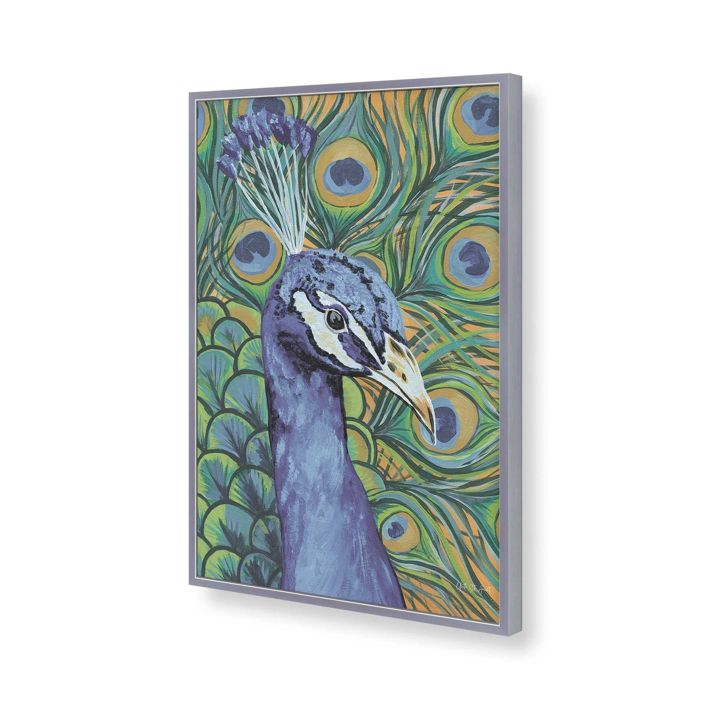 [Color:Polished Chrome], Picture of art in a Polished Chrome frame of the corner