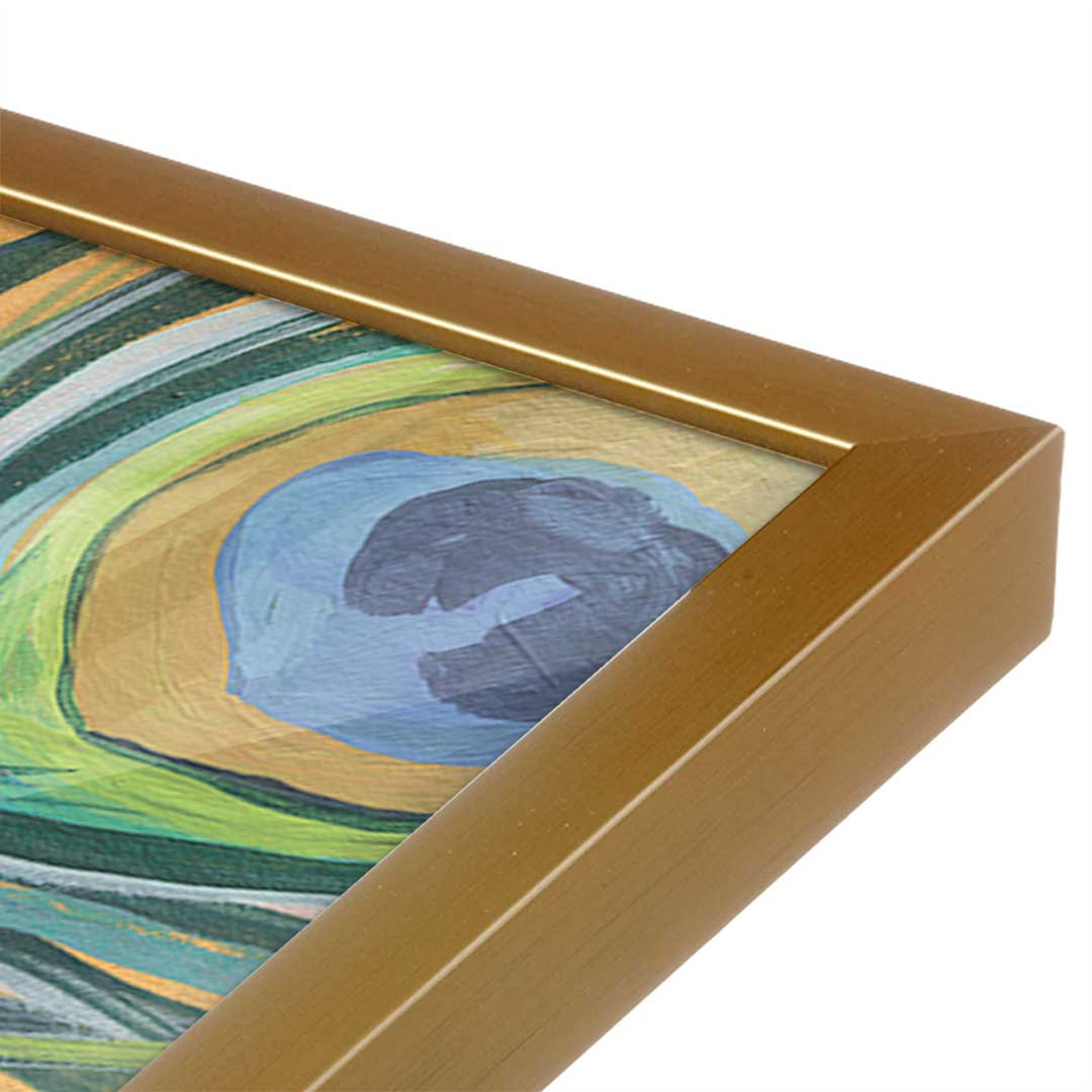 [Color:Polished Gold], Picture of art in a Polished Gold frame at an angle