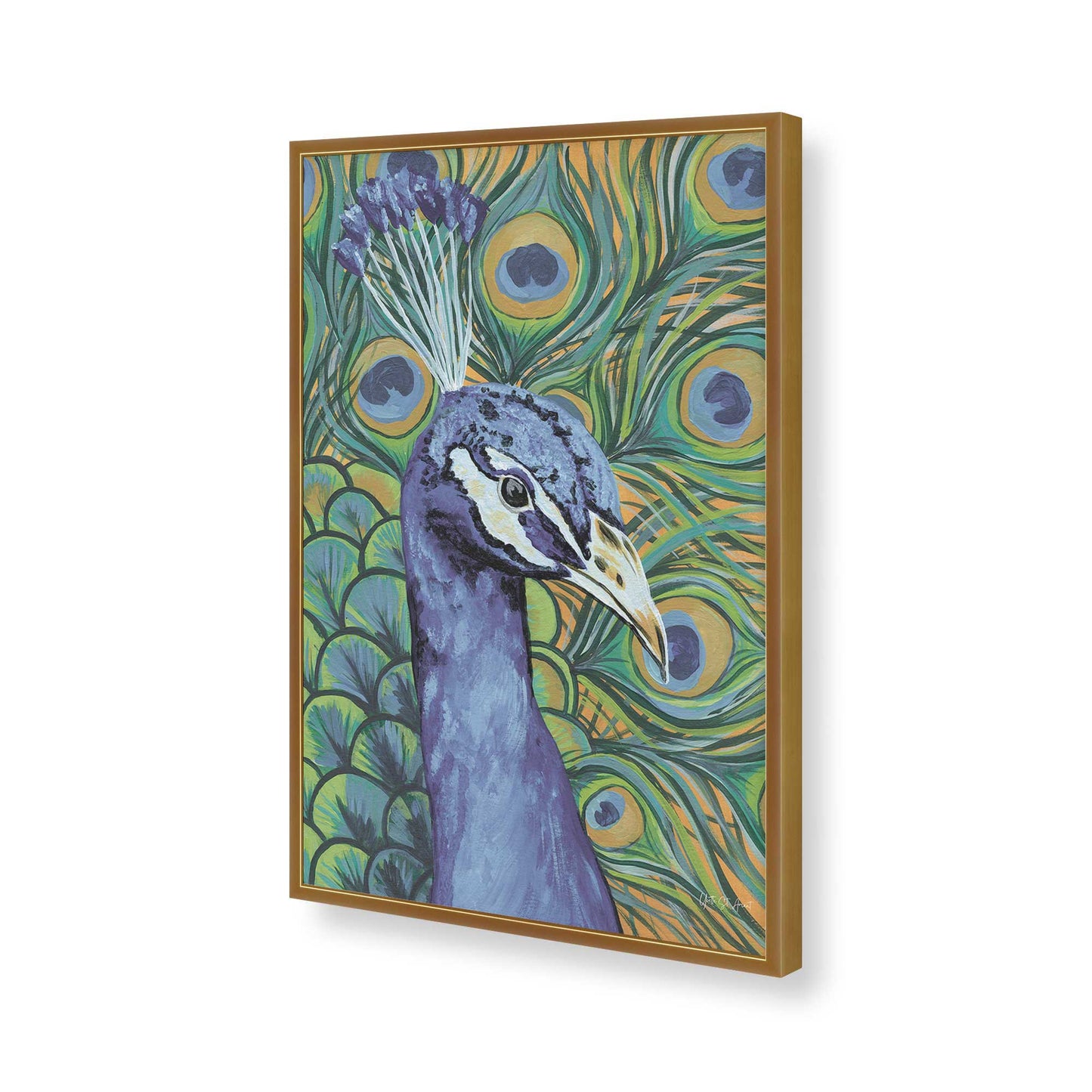 [Color:Polished Gold], Picture of art in a Polished Gold frame of the corner
