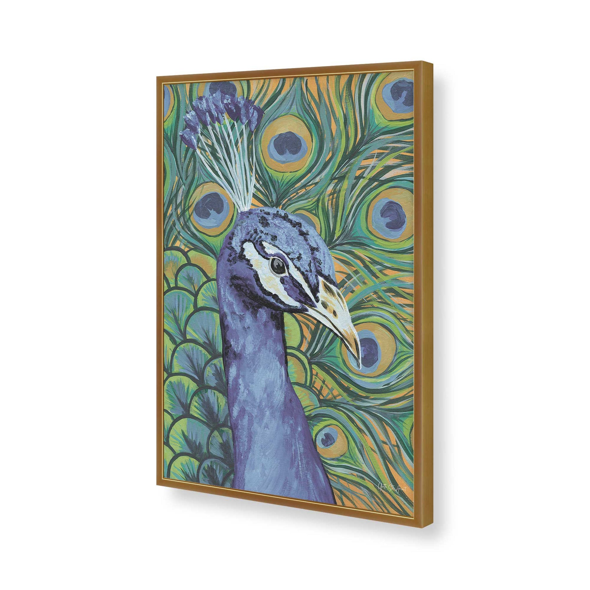 [Color:Polished Gold], Picture of art in a Polished Gold frame of the corner