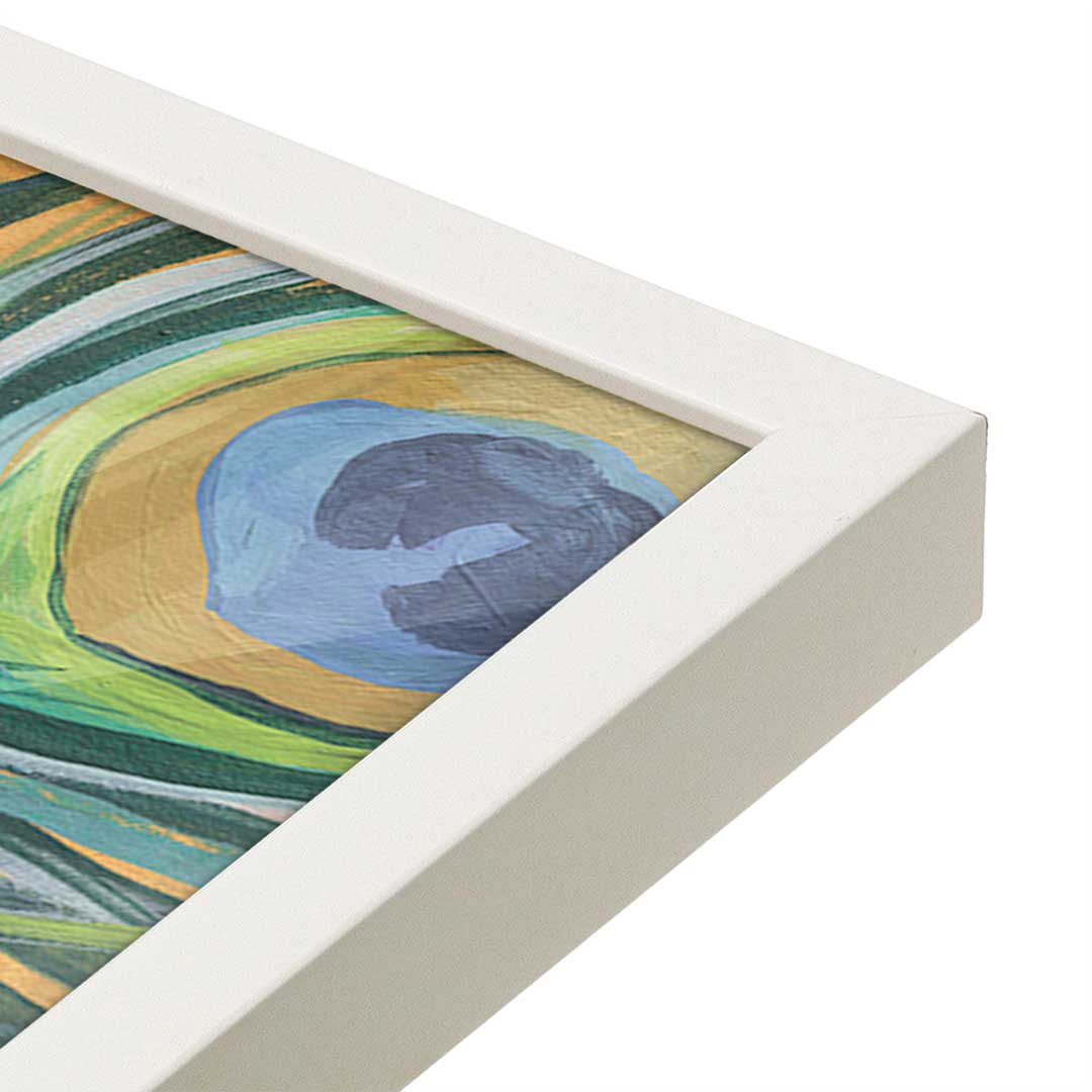 [Color:Opaque White], Picture of art in a Opaque White frame at an angle