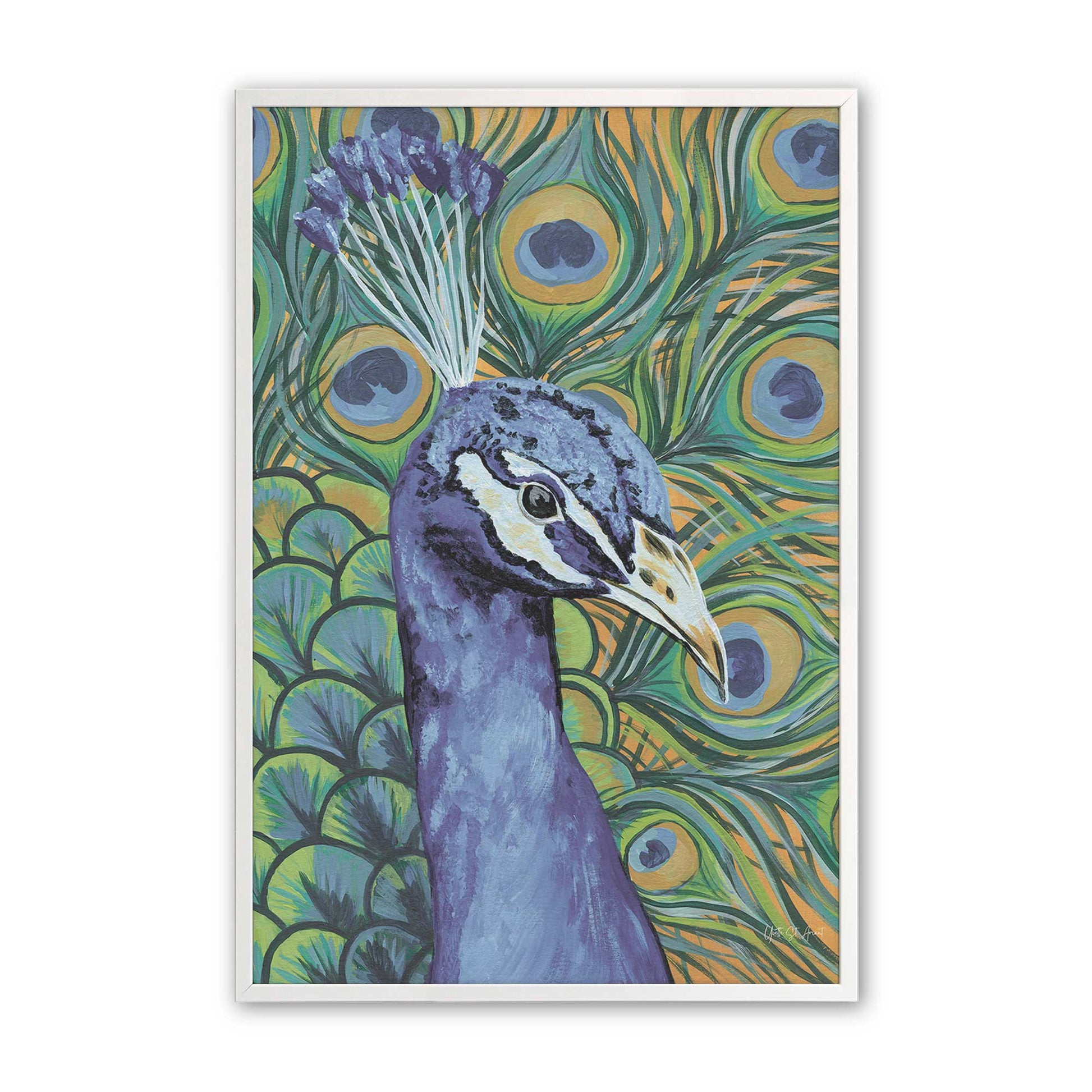 [Color:Opaque White], Picture of art in a Opaque White frame
