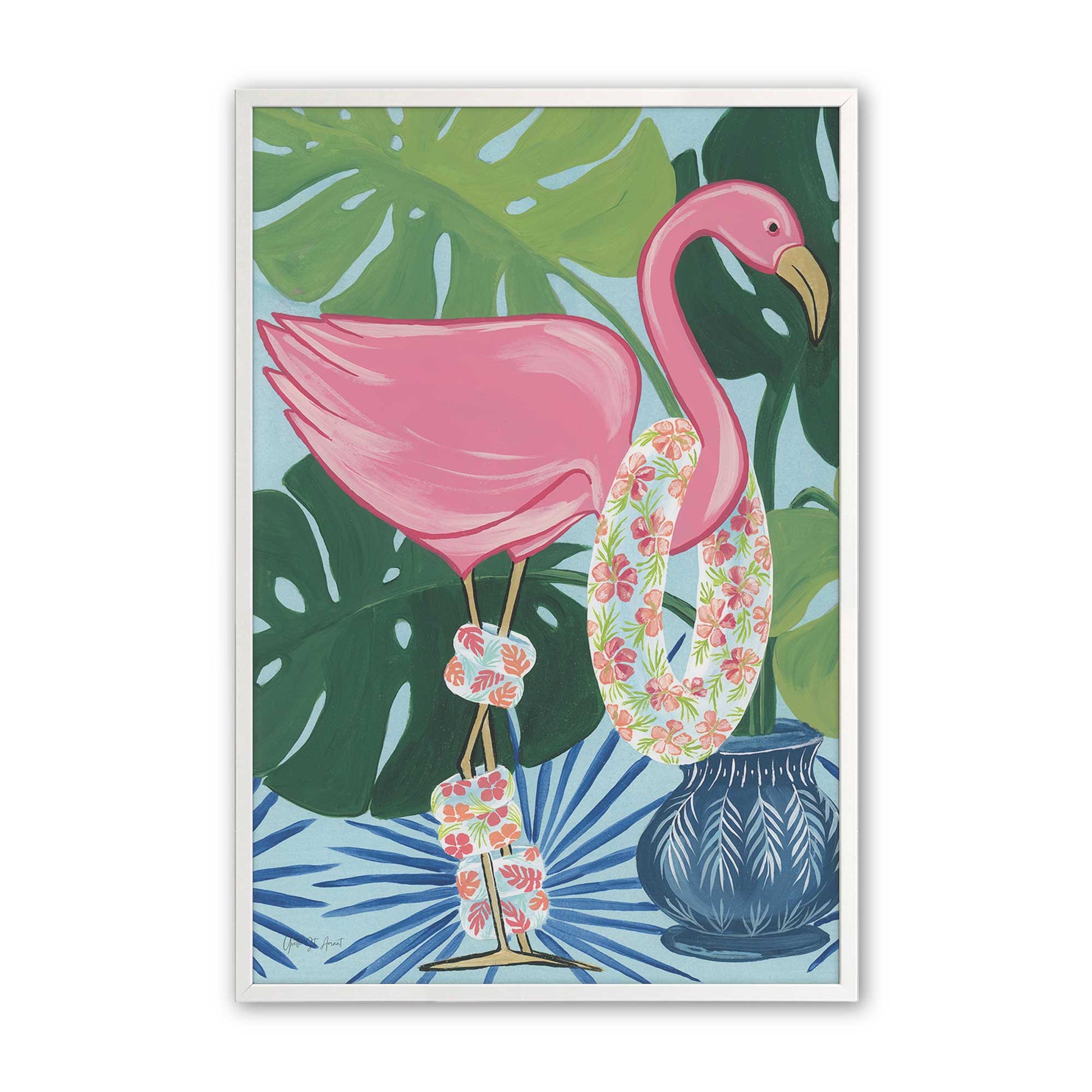 [Color:Opaque White], Picture of art in a Opaque White frame