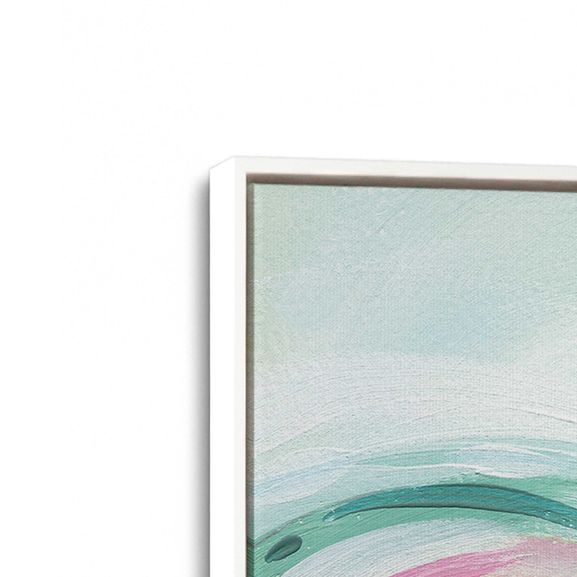 [Color:Opaque White], Picture of art in a White frame at an angle
