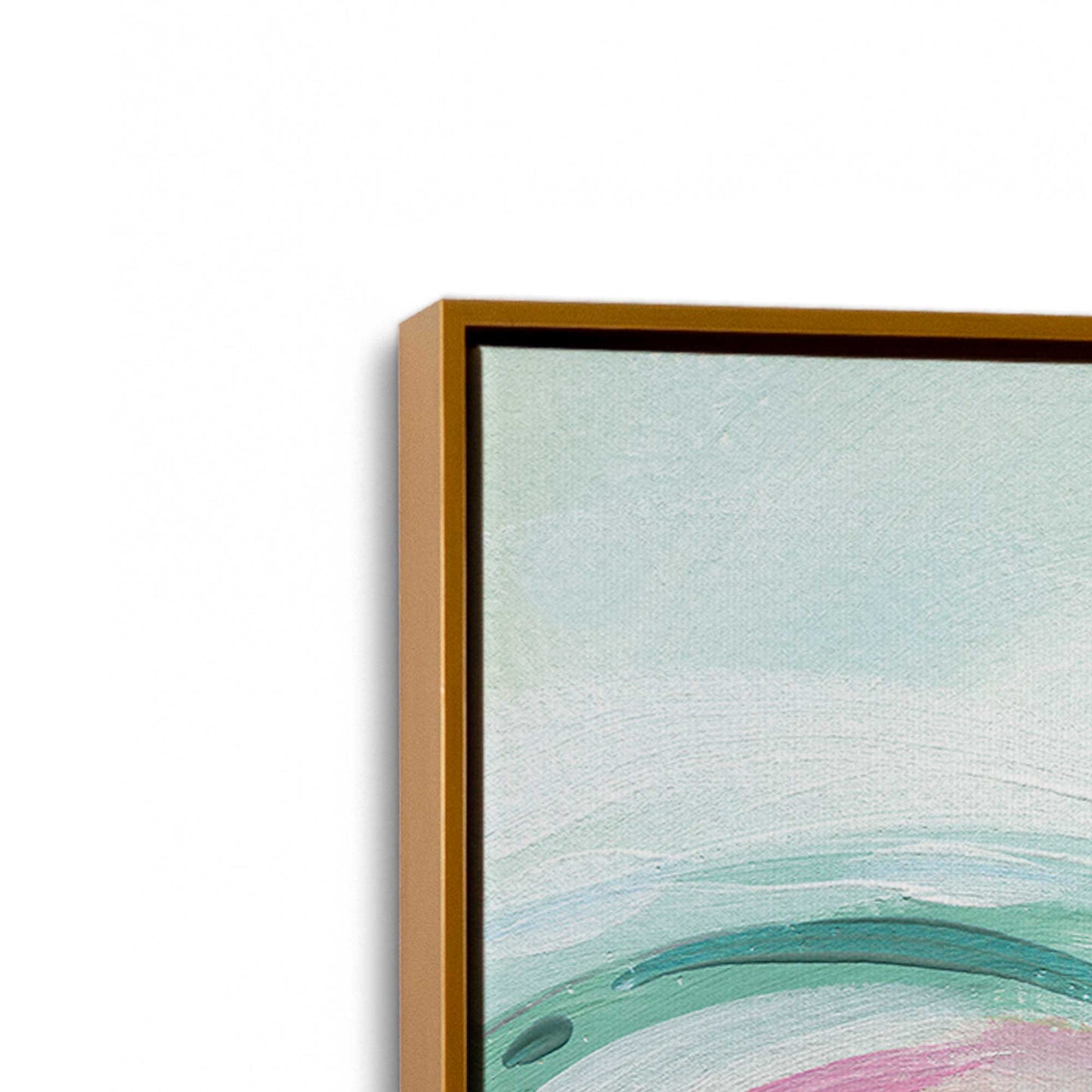 [Color:Polished Gold], Picture of art in a Polished Gold frame at an angle