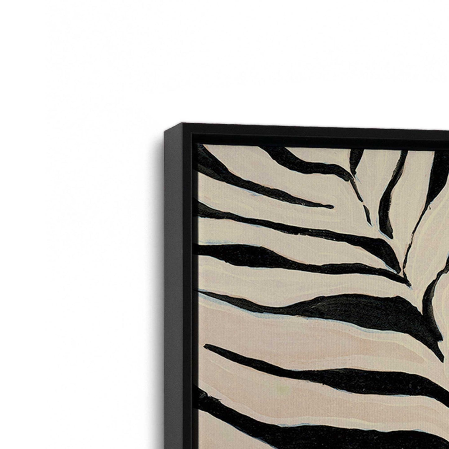 [Color:Satin Black], Picture of art in a Satin Black frame at an angle