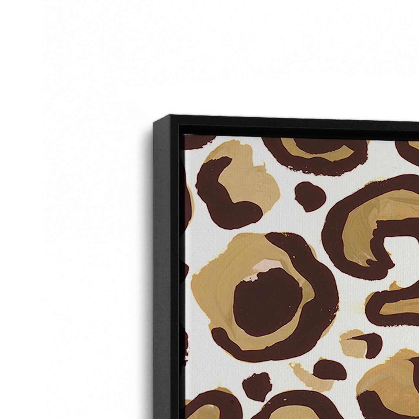 [Color:Satin Black], Picture of art in a Satin Black frame at an angle