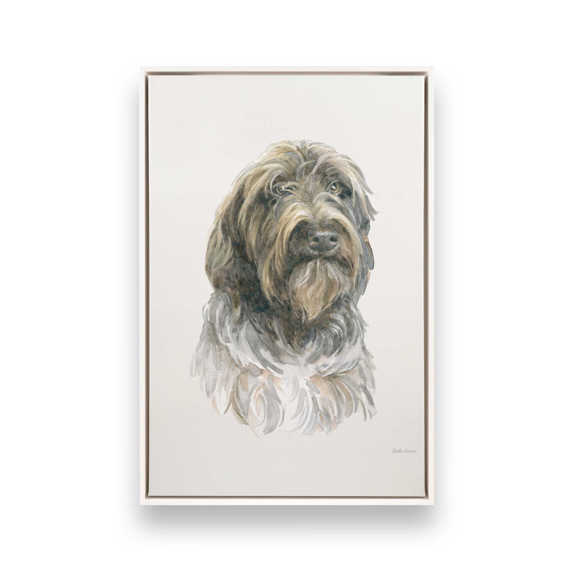[Color:Opaque White], Picture of art in a White frame