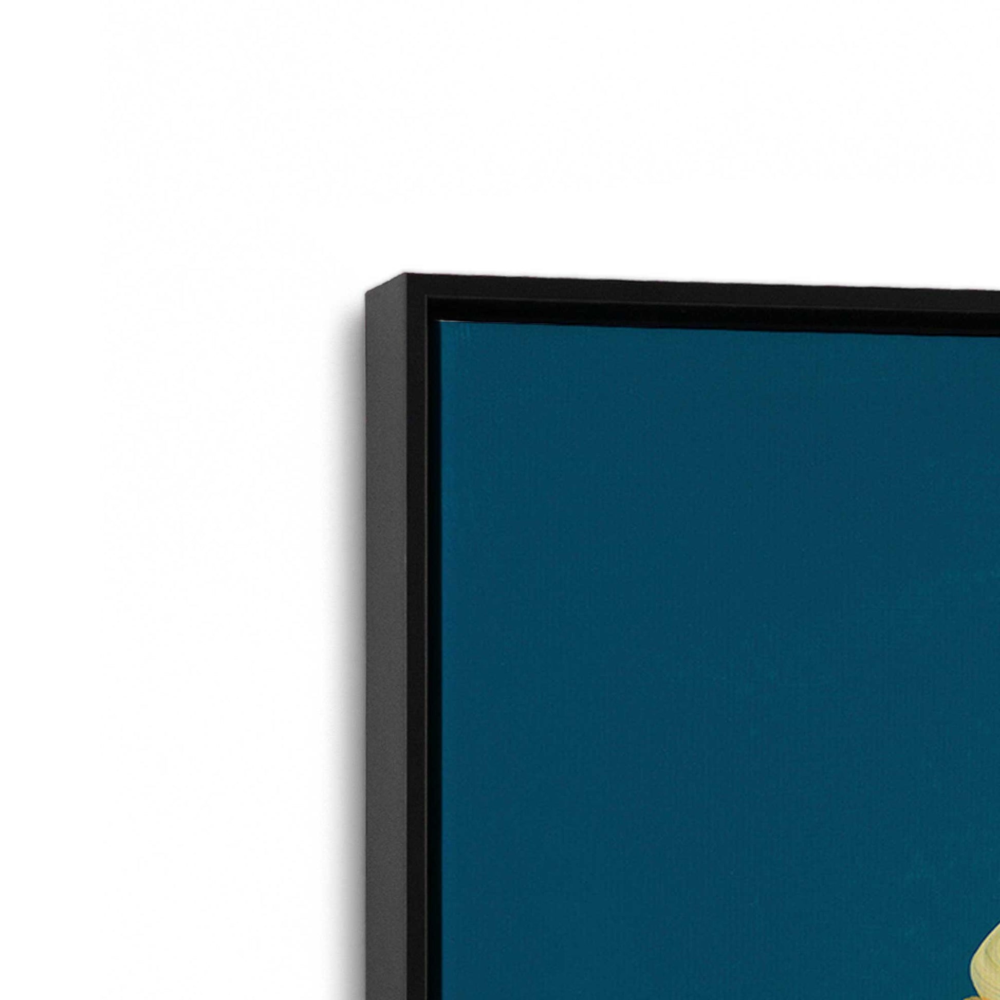 [Color:Satin Black], Picture of art in a Satin Black frame at an angle