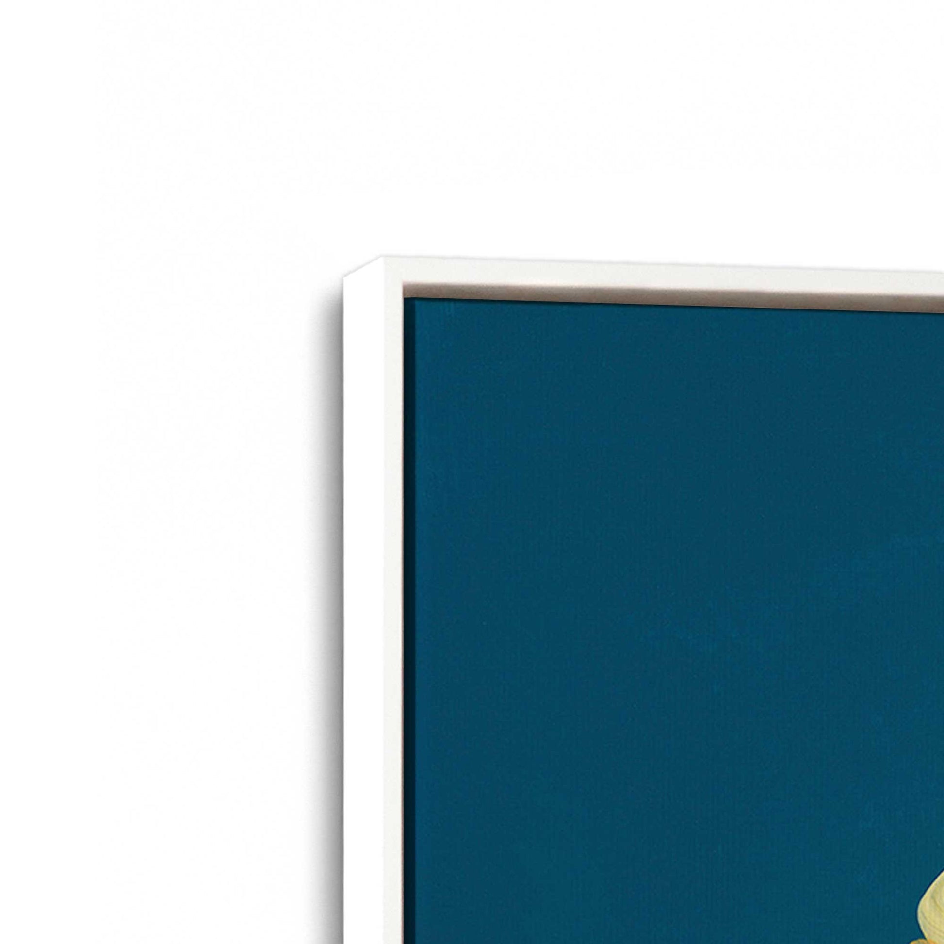 [Color:Opaque White], Picture of art in a White frame at an angle