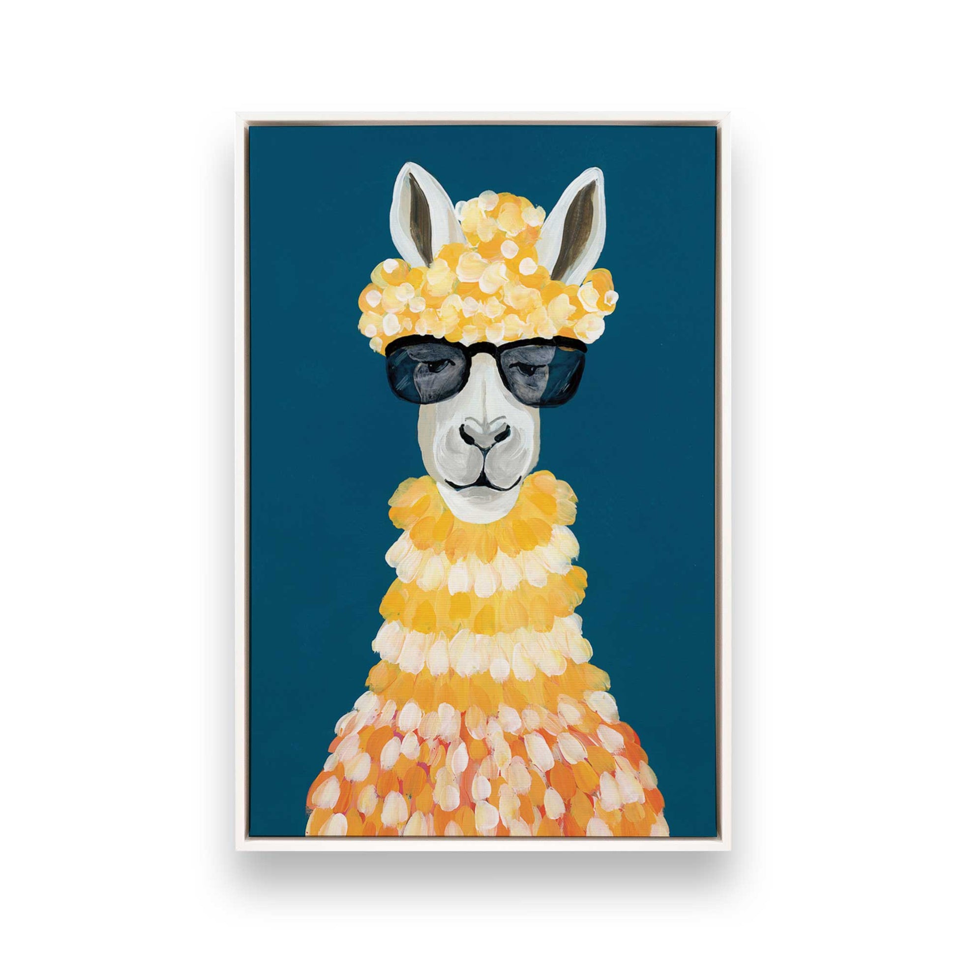 [Color:Opaque White], Picture of art in a White frame