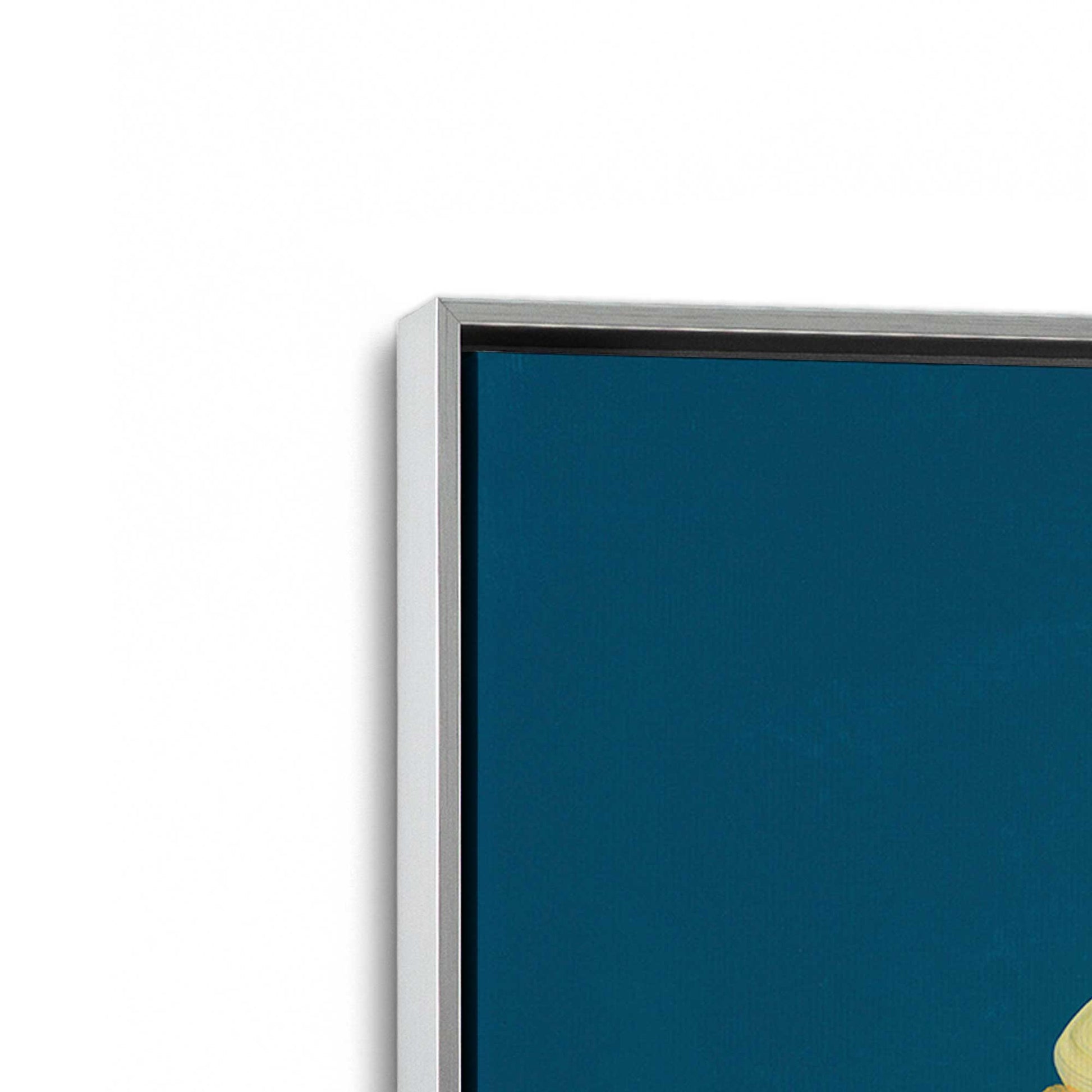 [Color:Polished Chrome], Picture of art in a Polished Chrome frame at an angle