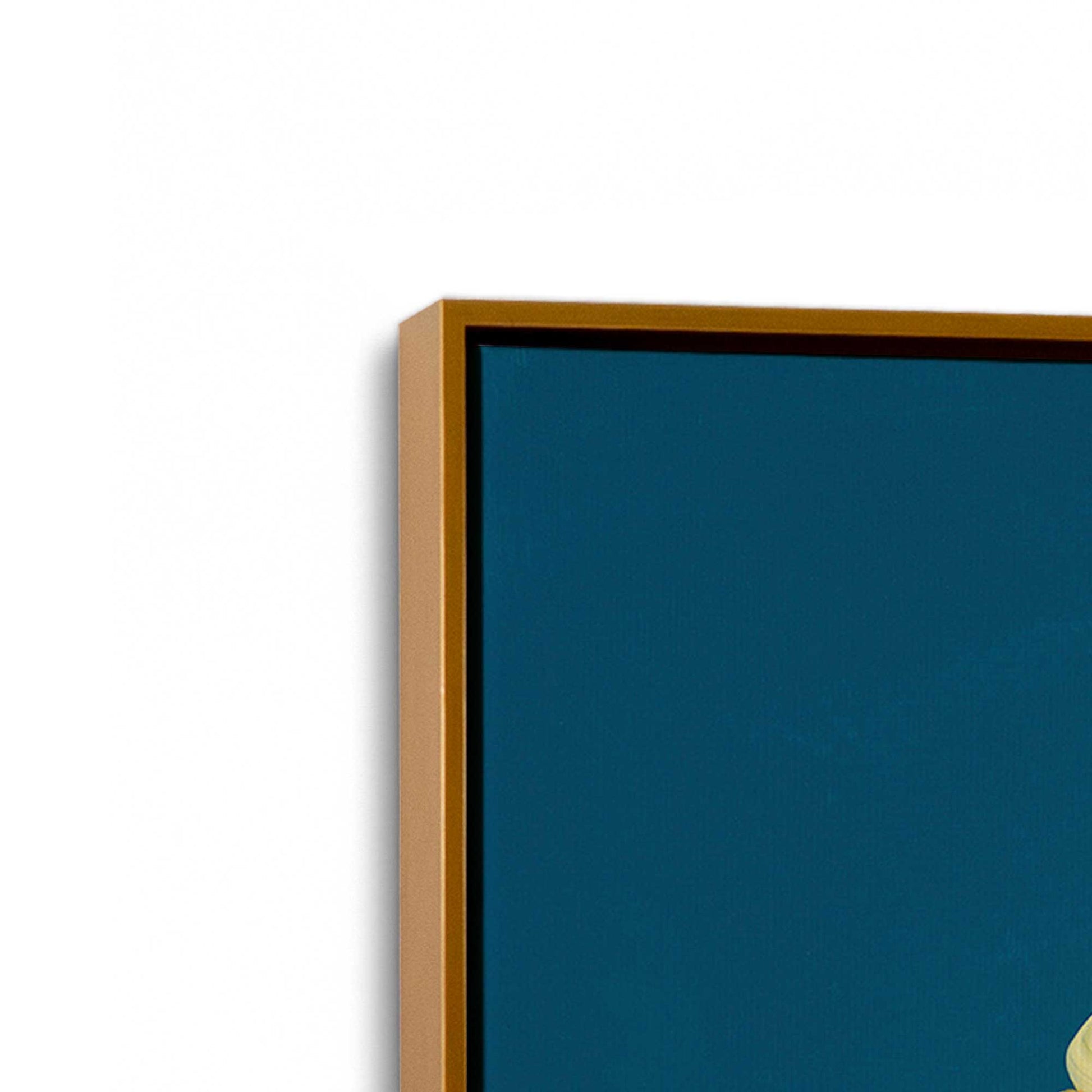 [Color:Polished Gold], Picture of art in a Polished Gold frame at an angle