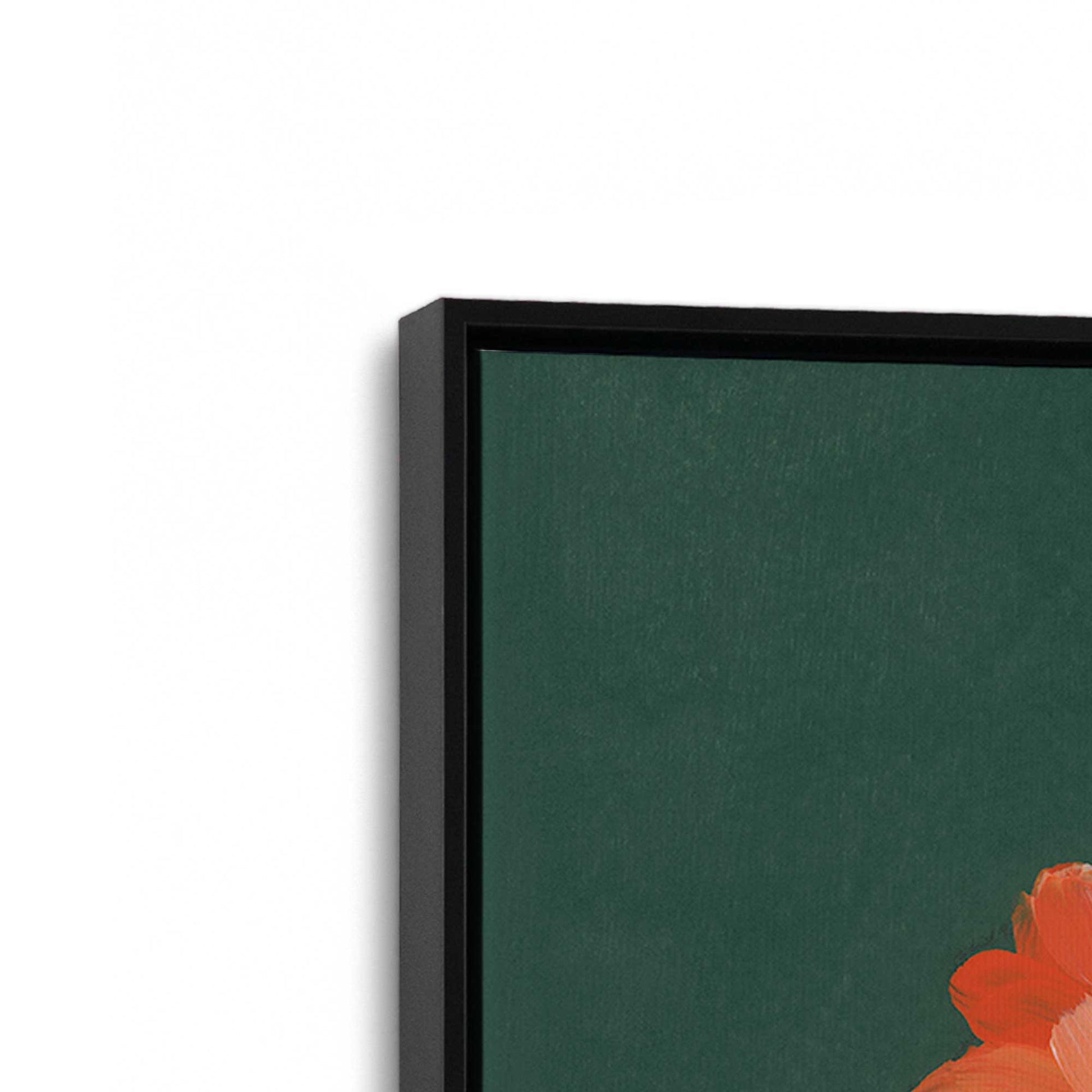 [Color:Satin Black], Picture of art in a Satin Black frame at an angle