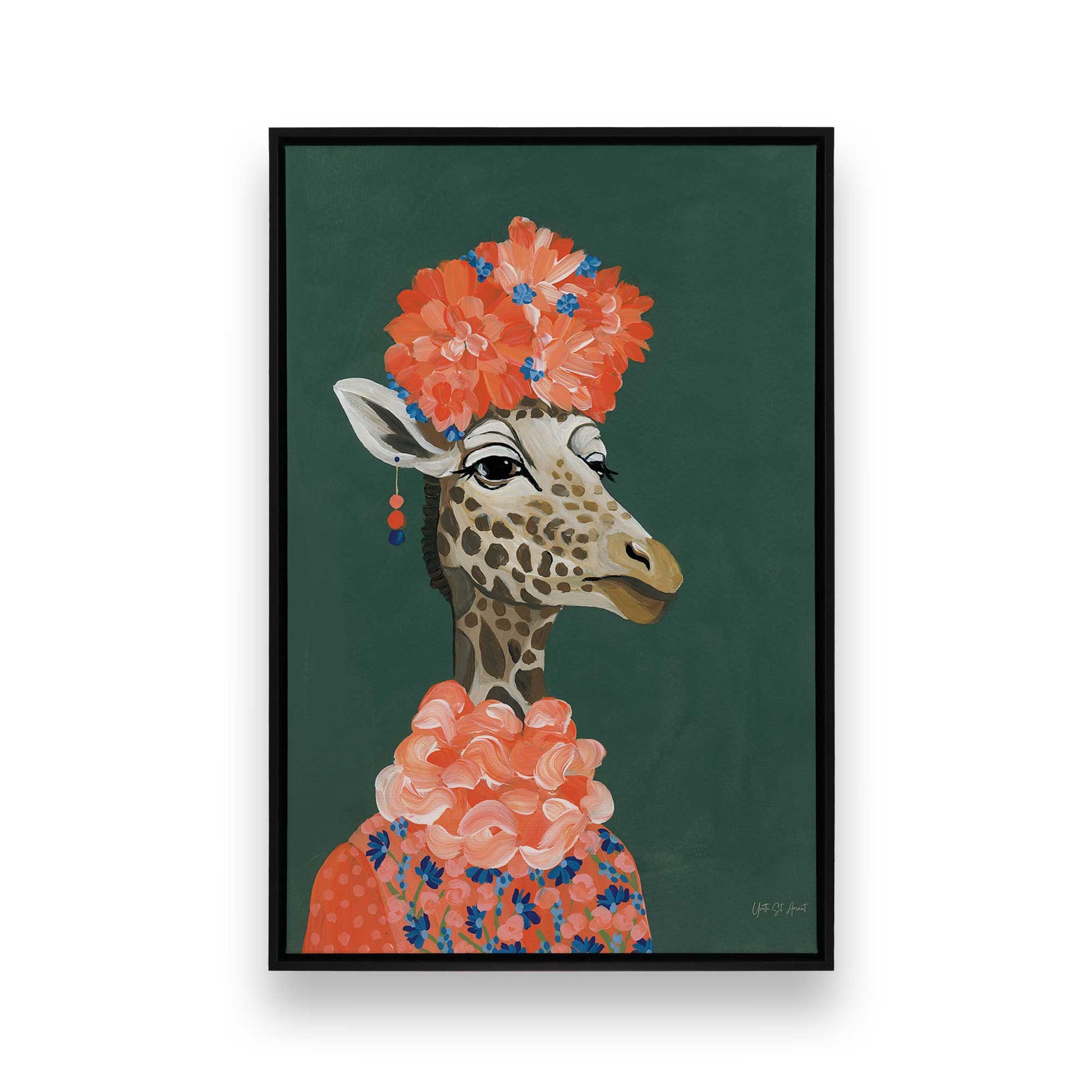 [Color:Satin Black], Picture of art in a Satin Black frame