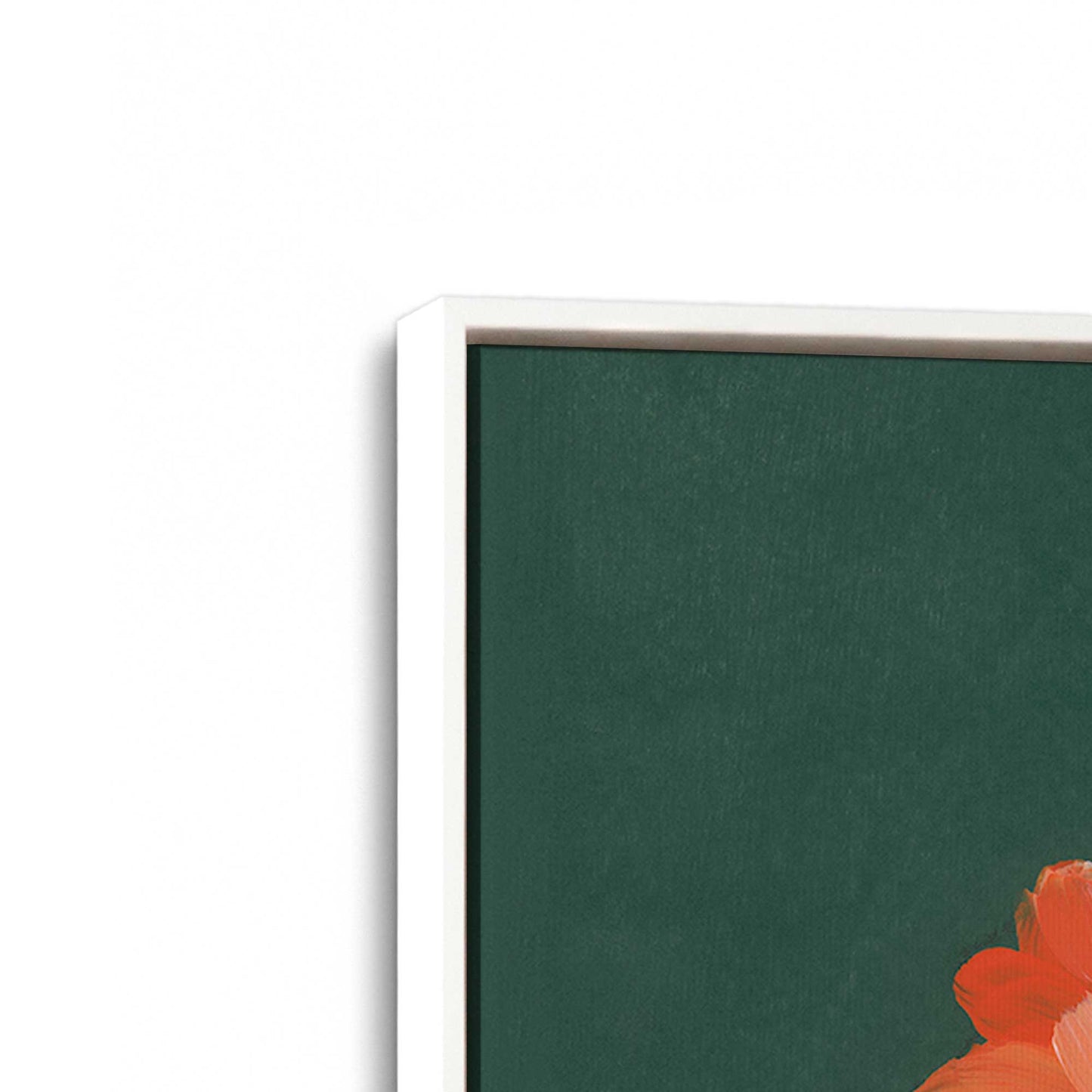 [Color:Opaque White], Picture of art in a White frame at an angle