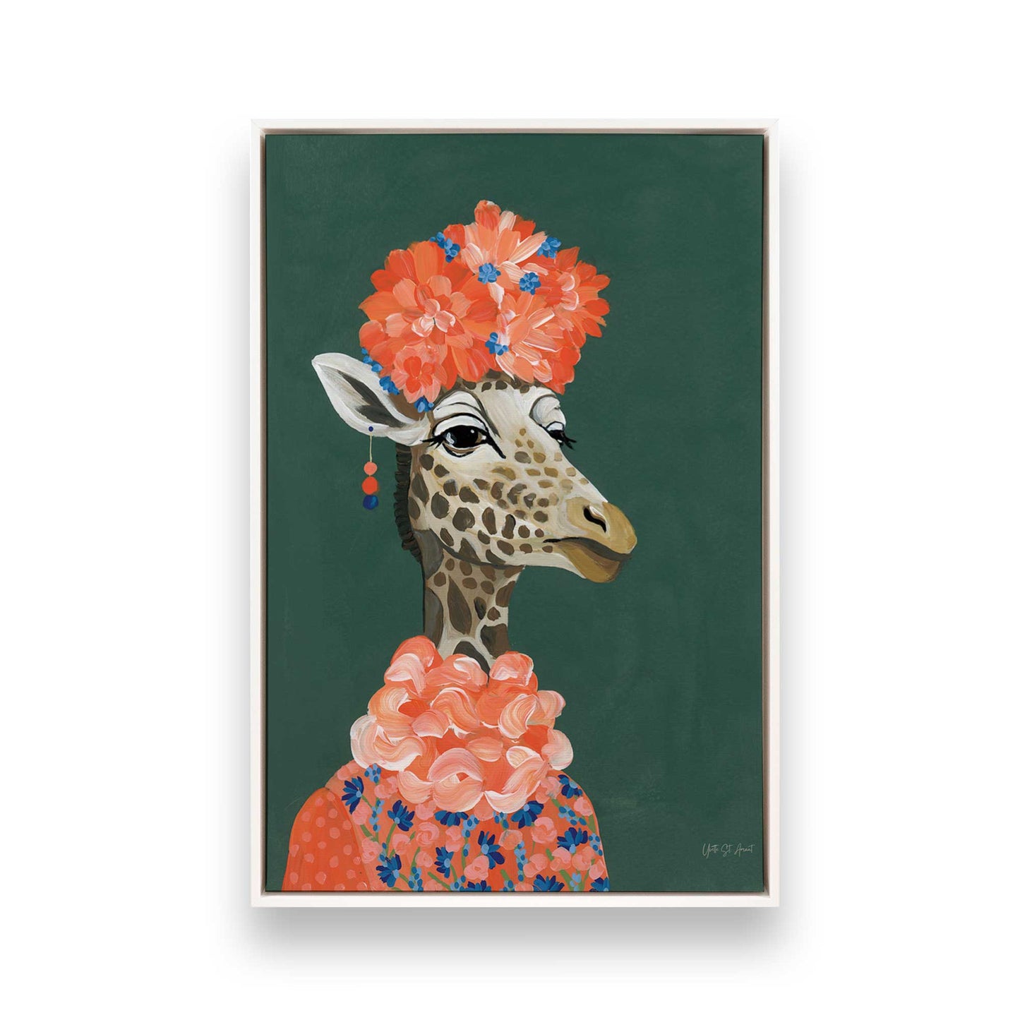 [Color:Opaque White], Picture of art in a White frame