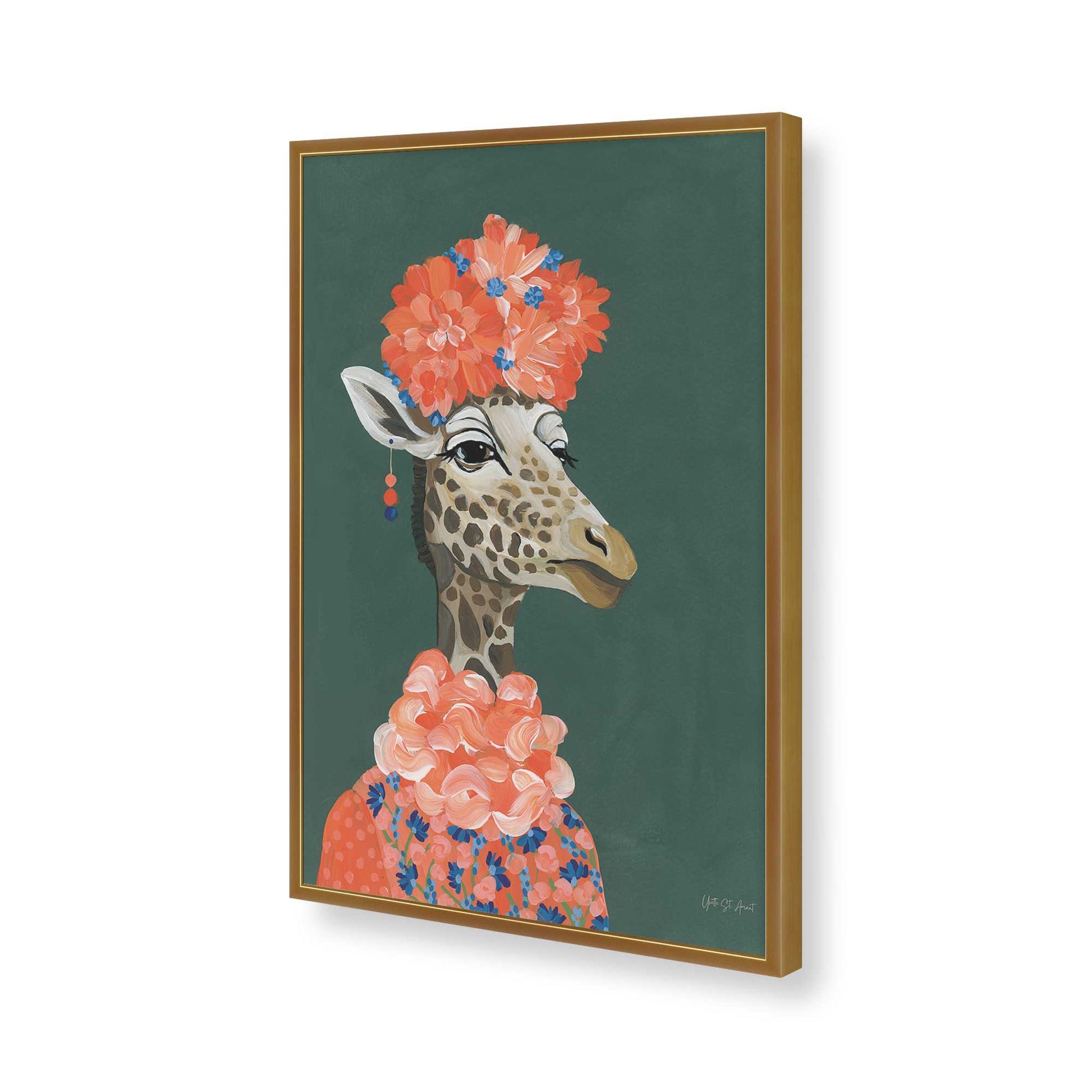 [Color:Polished Gold], Picture of art in a Polished Gold frame of the corner