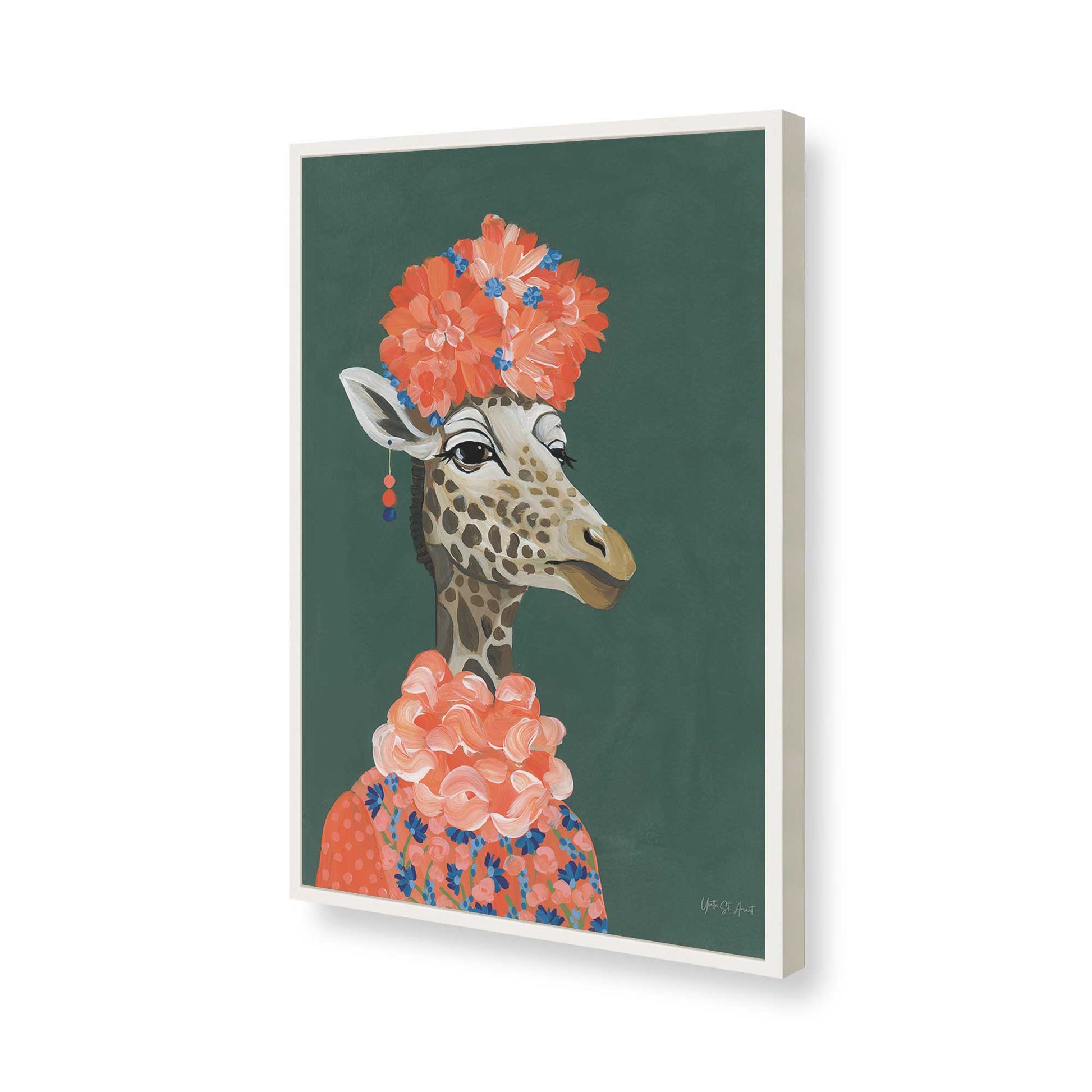 [Color:Opaque White], Picture of art in a Opaque White frame of the corner