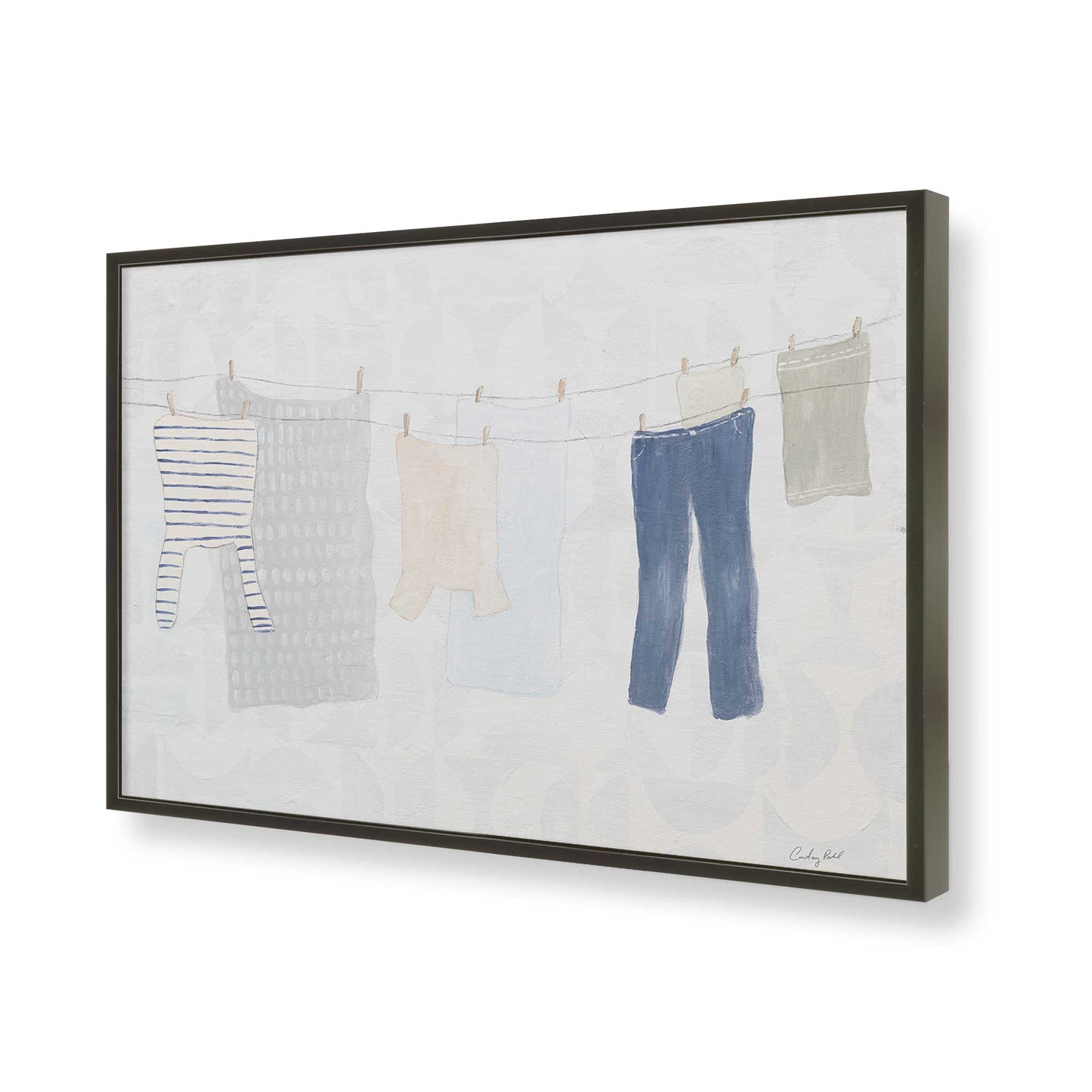 [Color:Satin Black], Picture of art in a Satin Black frame of the corner