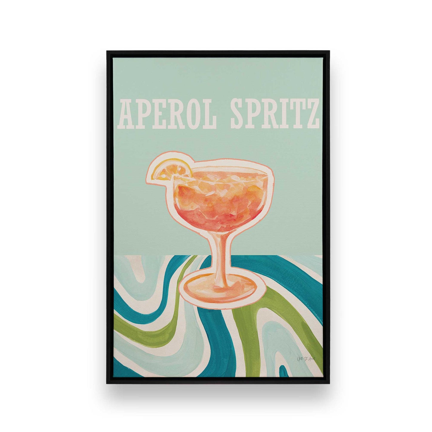 [Color:Satin Black], Picture of art in a Satin Black frame