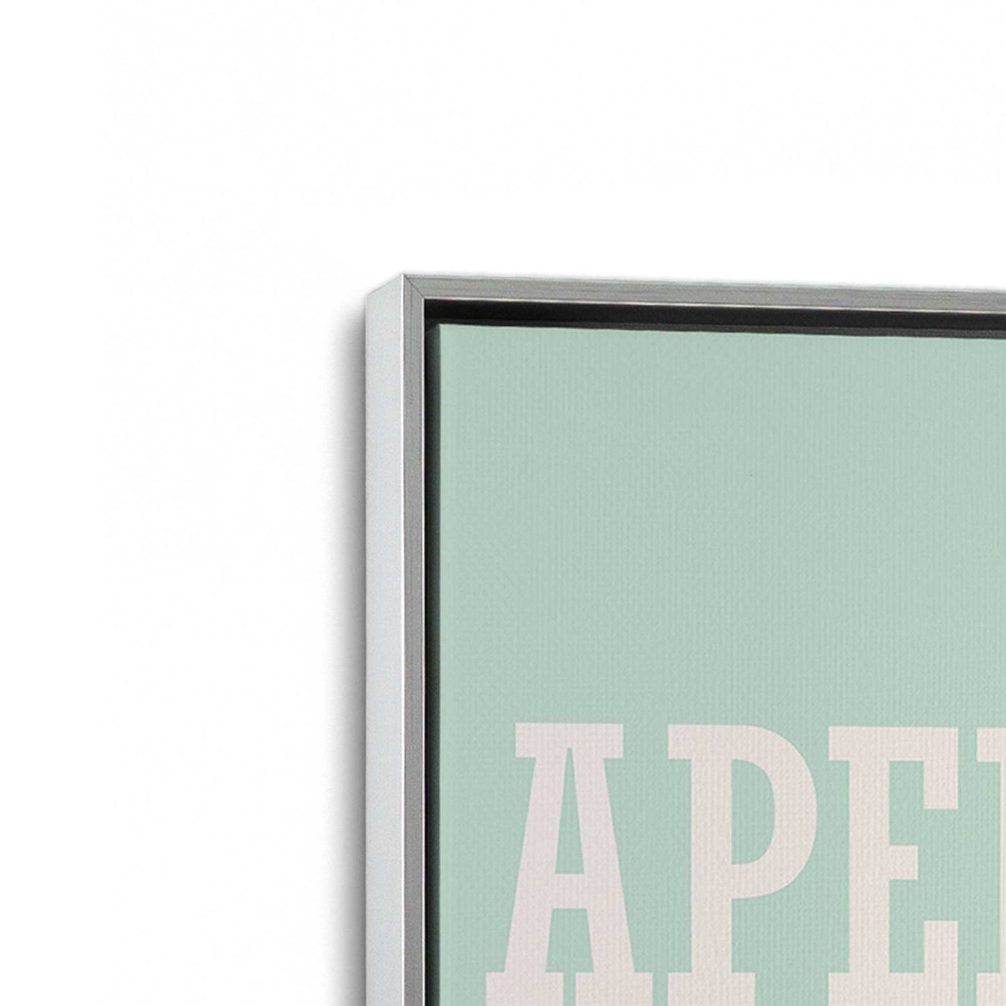 [Color:Polished Chrome], Picture of art in a Polished Chrome frame at an angle