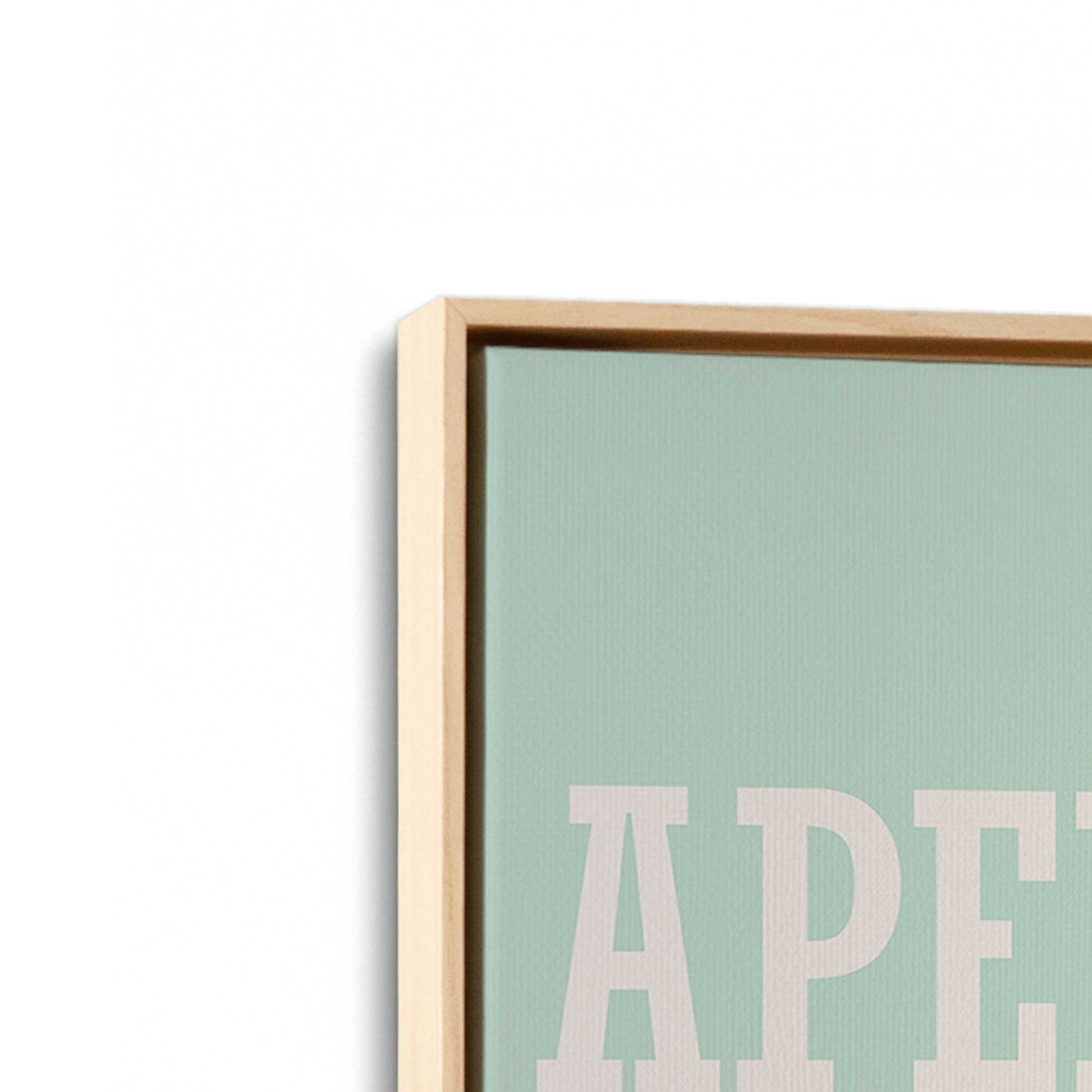 [Color:American Maple], Picture of art in a American Maple frame at an angle