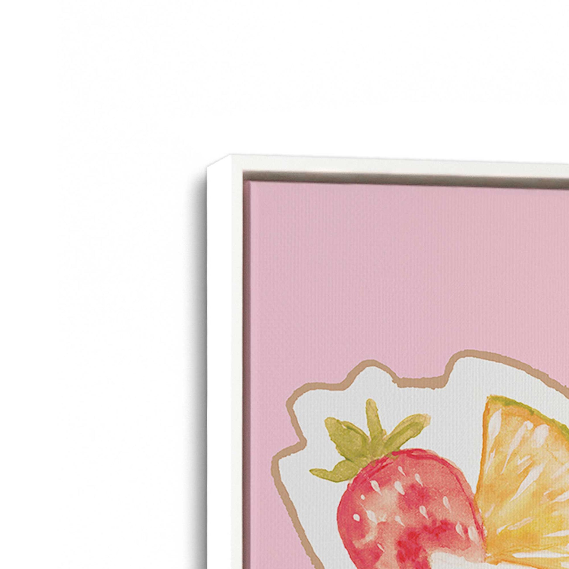 [Color:Opaque White], Picture of art in a White frame at an angle