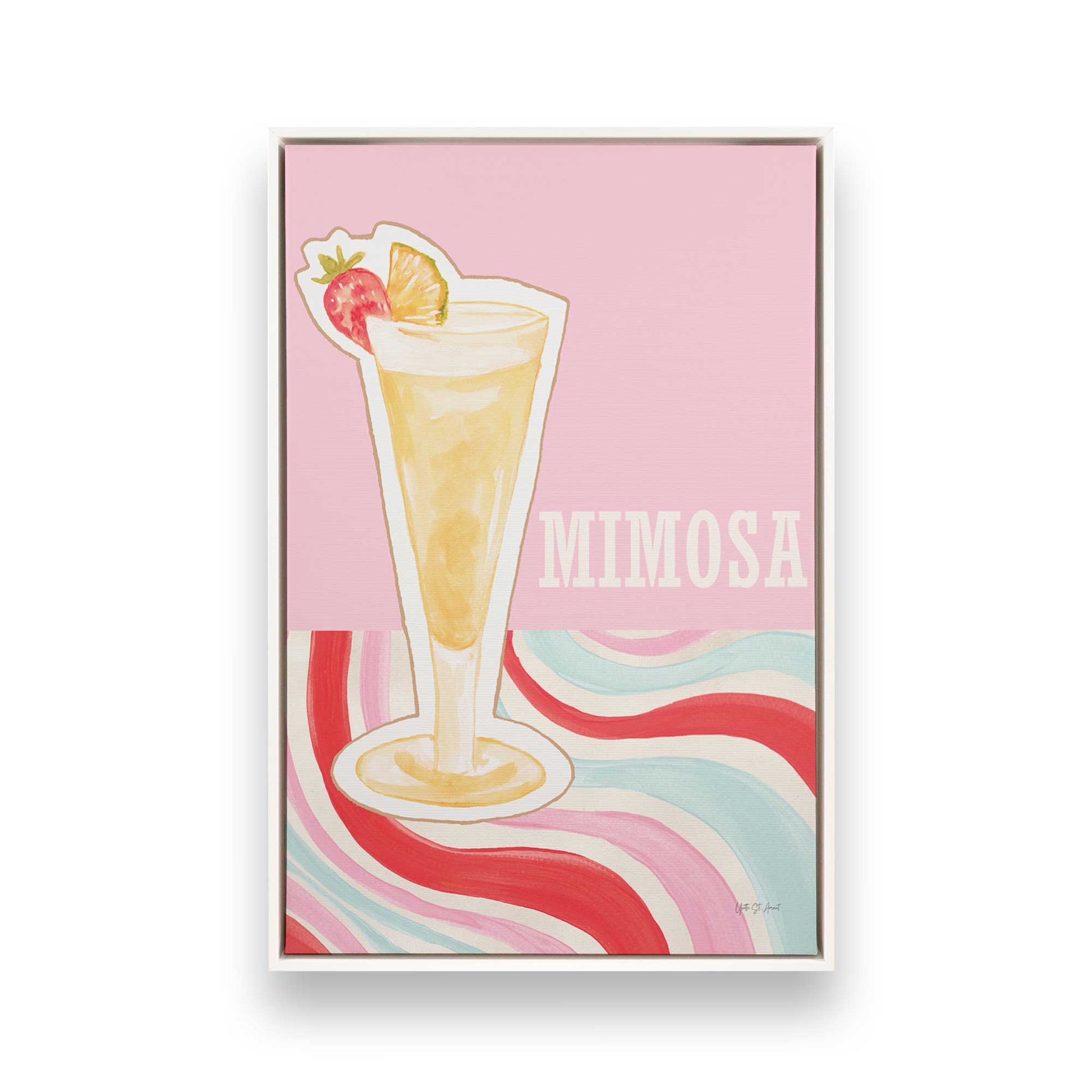 [Color:Opaque White], Picture of art in a White frame