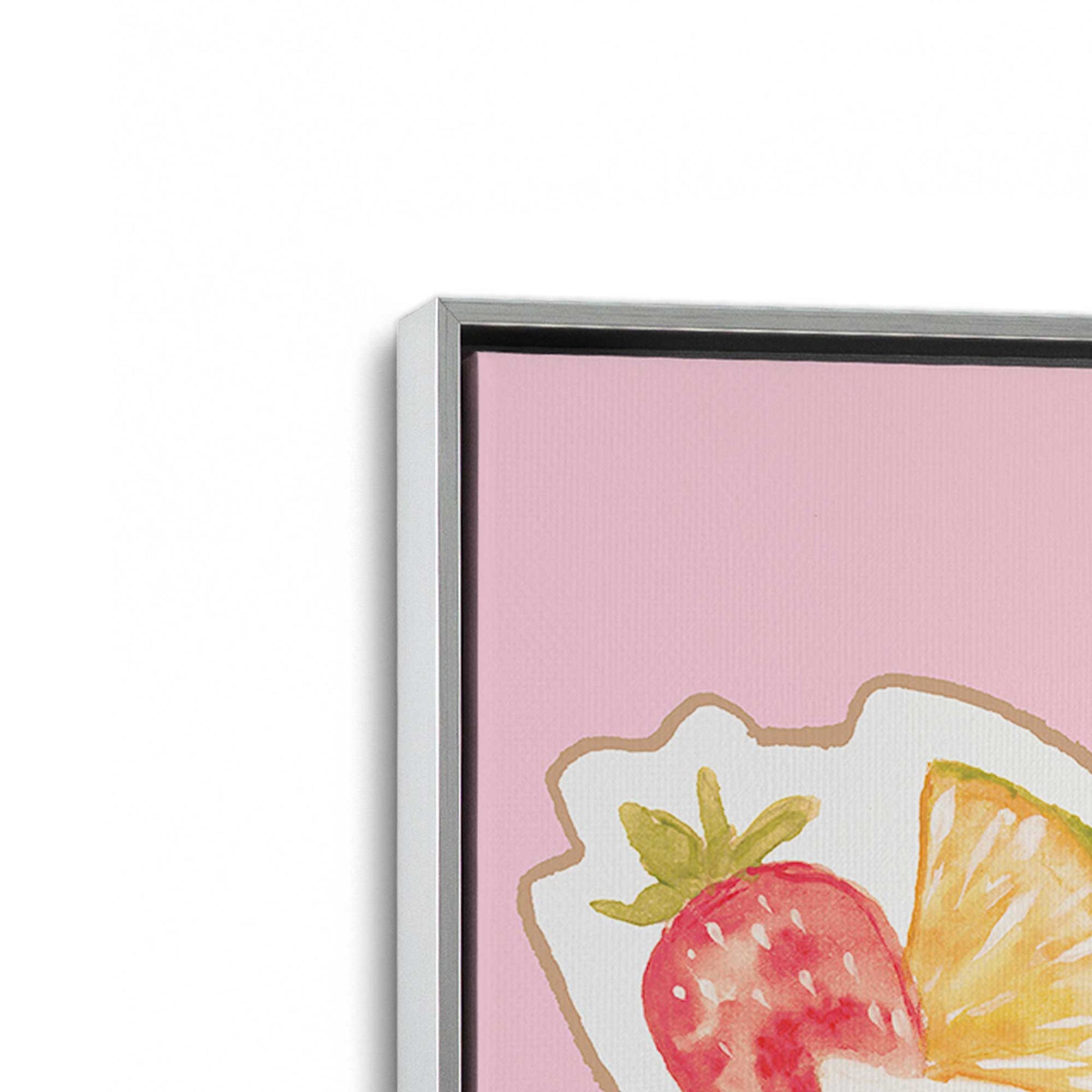 [Color:Polished Chrome], Picture of art in a Polished Chrome frame at an angle