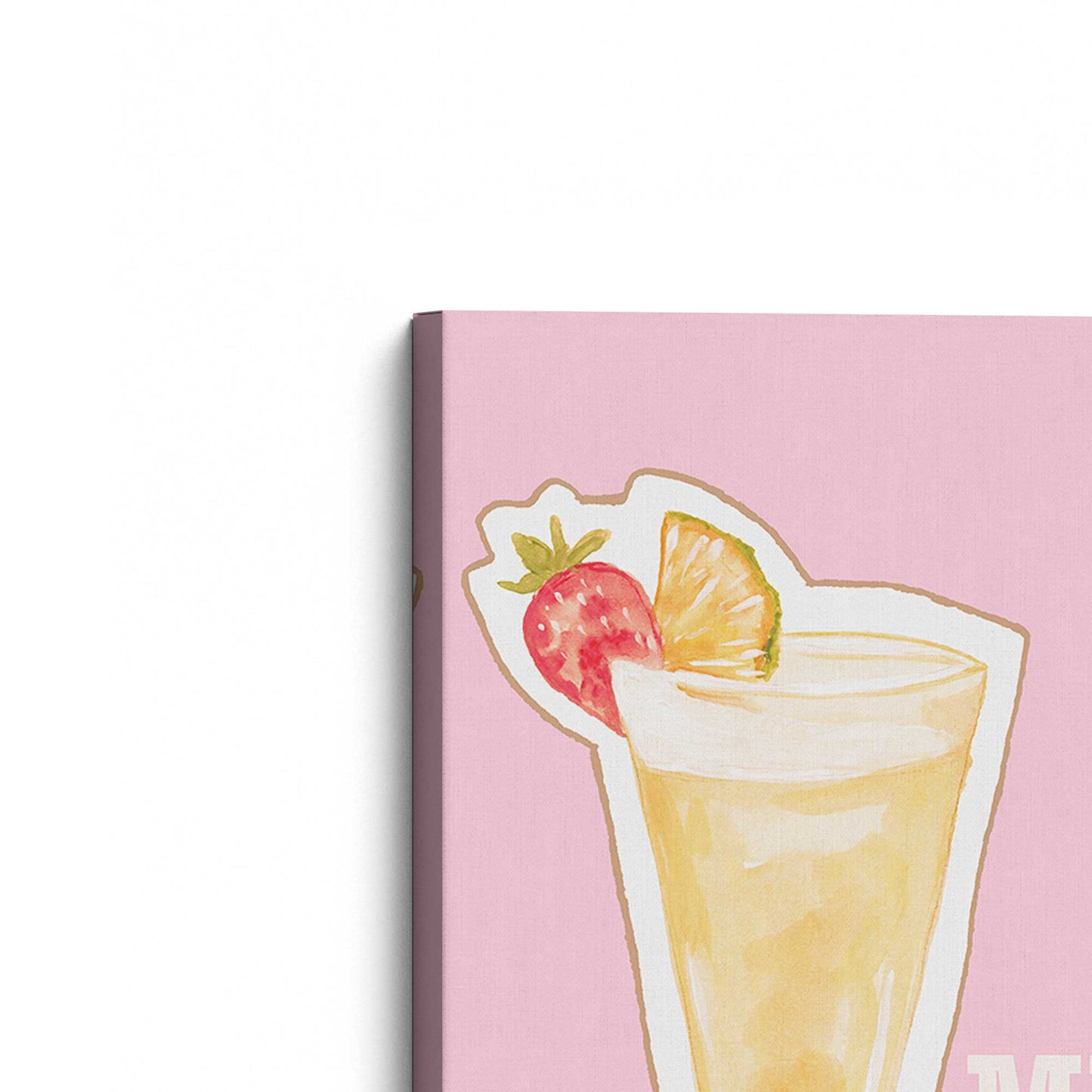 [Color:Stretched Canvas], Picture of the corner of the art