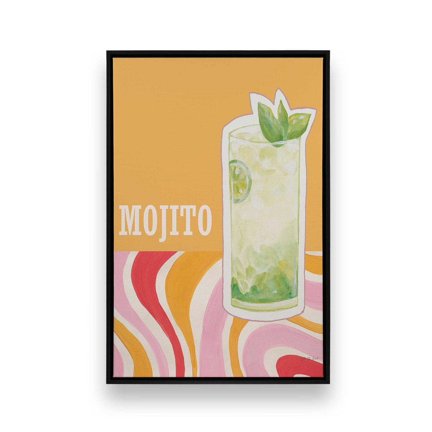 [Color:Satin Black], Picture of art in a Satin Black frame