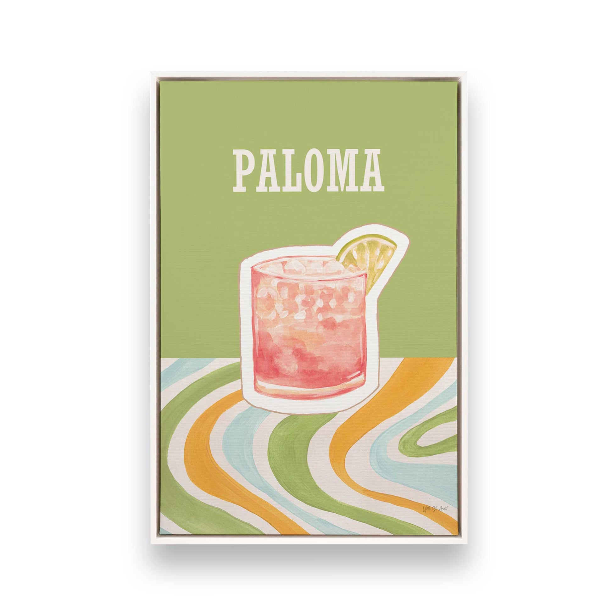 [Color:Opaque White], Picture of art in a White frame