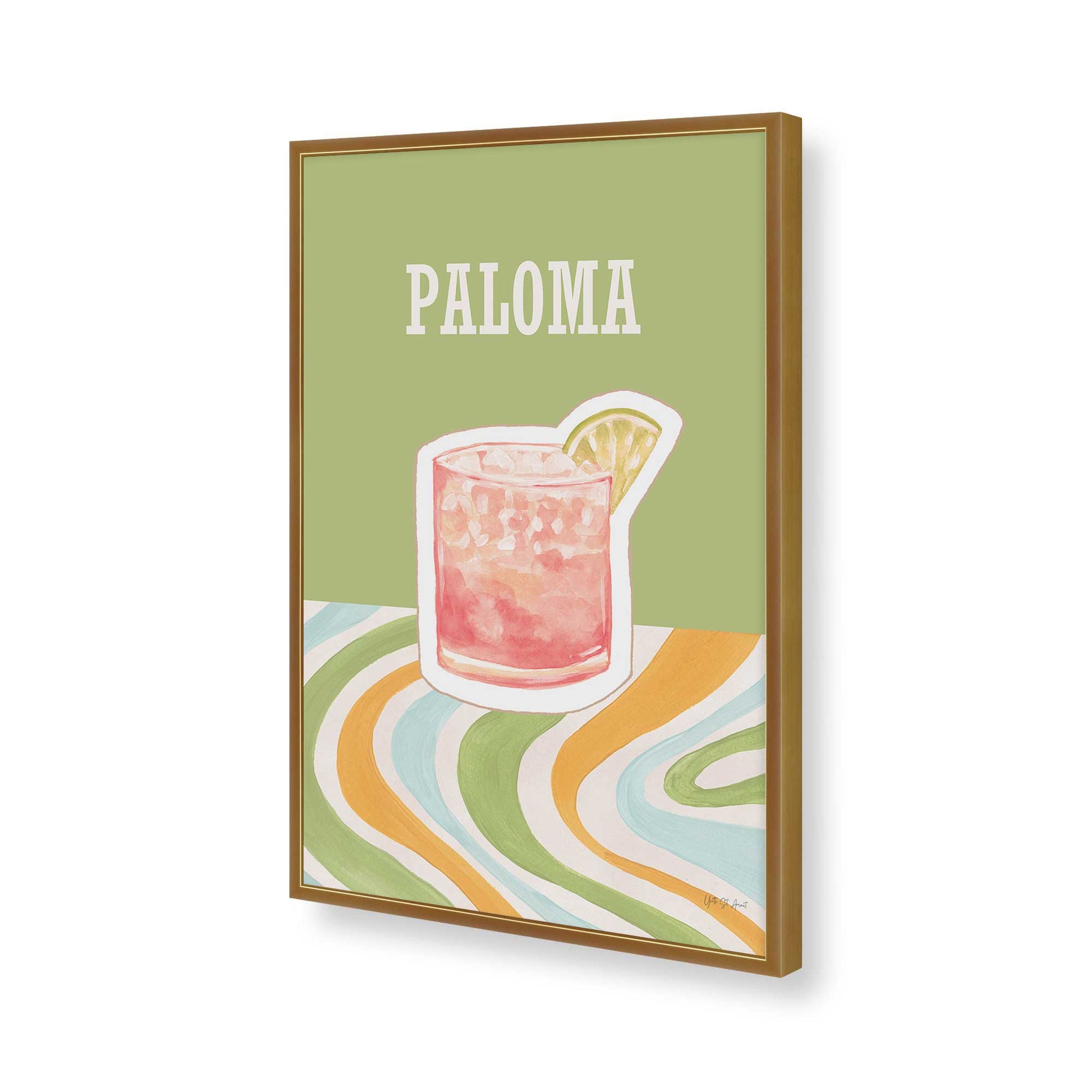 [Color:Polished Gold], Picture of art in a Polished Gold frame of the corner