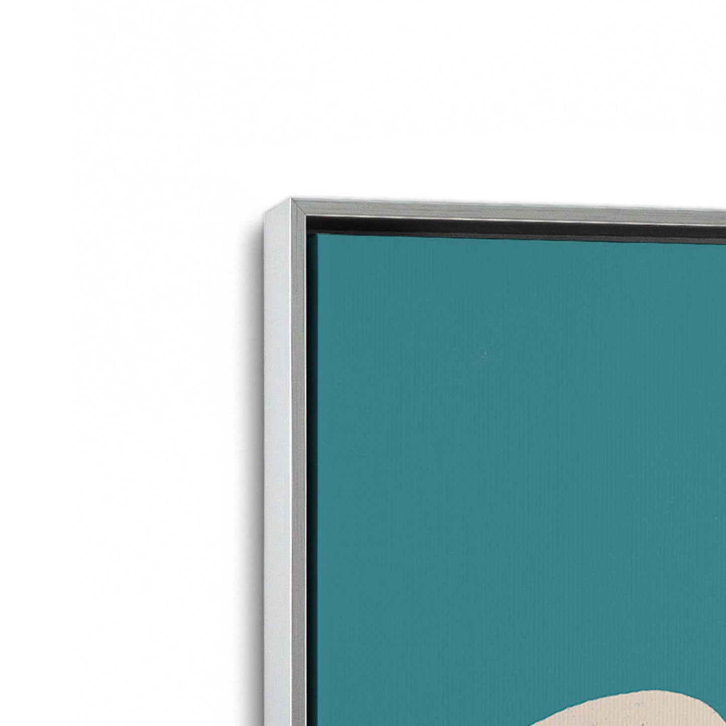 [Color:Polished Chrome], Picture of art in a Polished Chrome frame at an angle