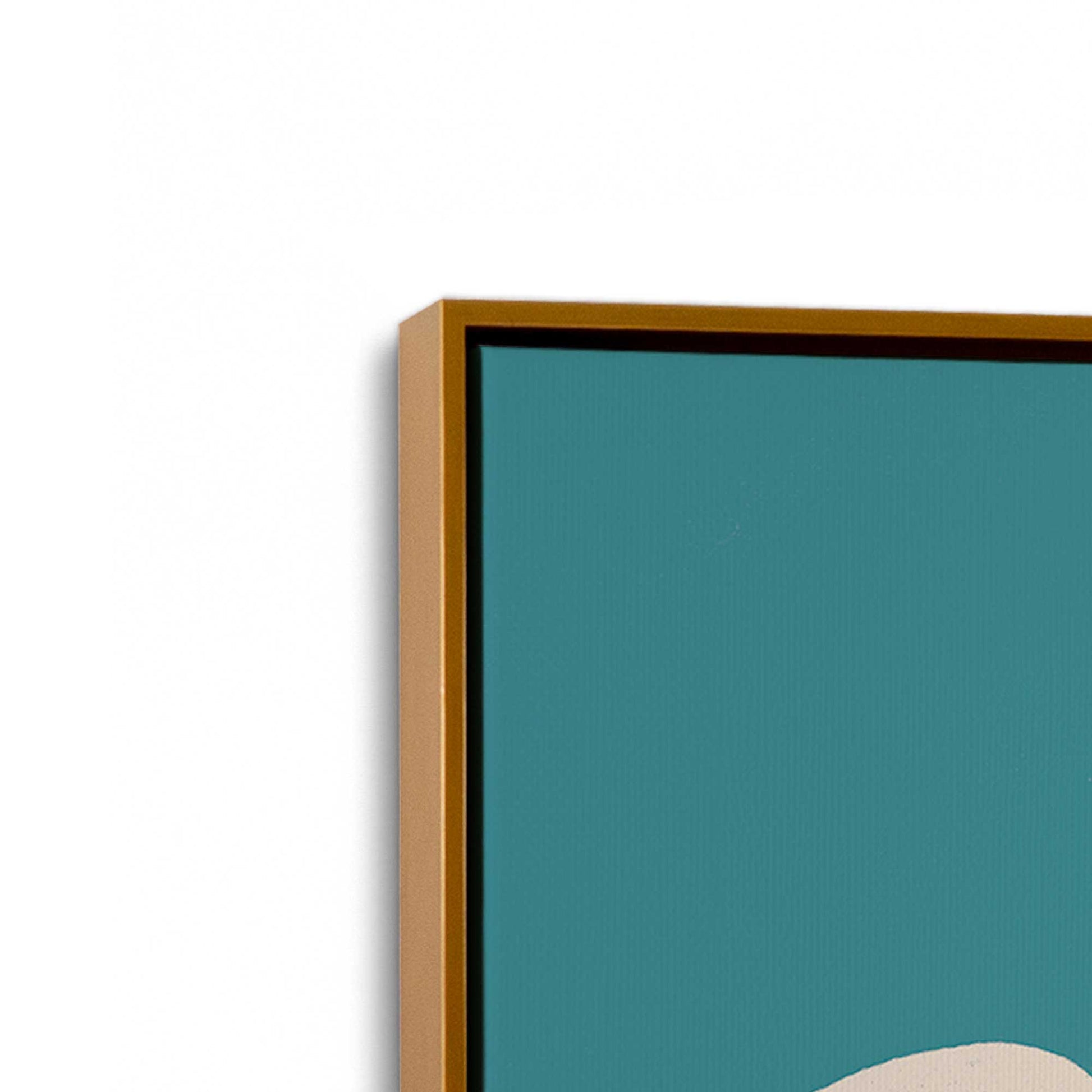 [Color:Polished Gold], Picture of art in a Polished Gold frame at an angle