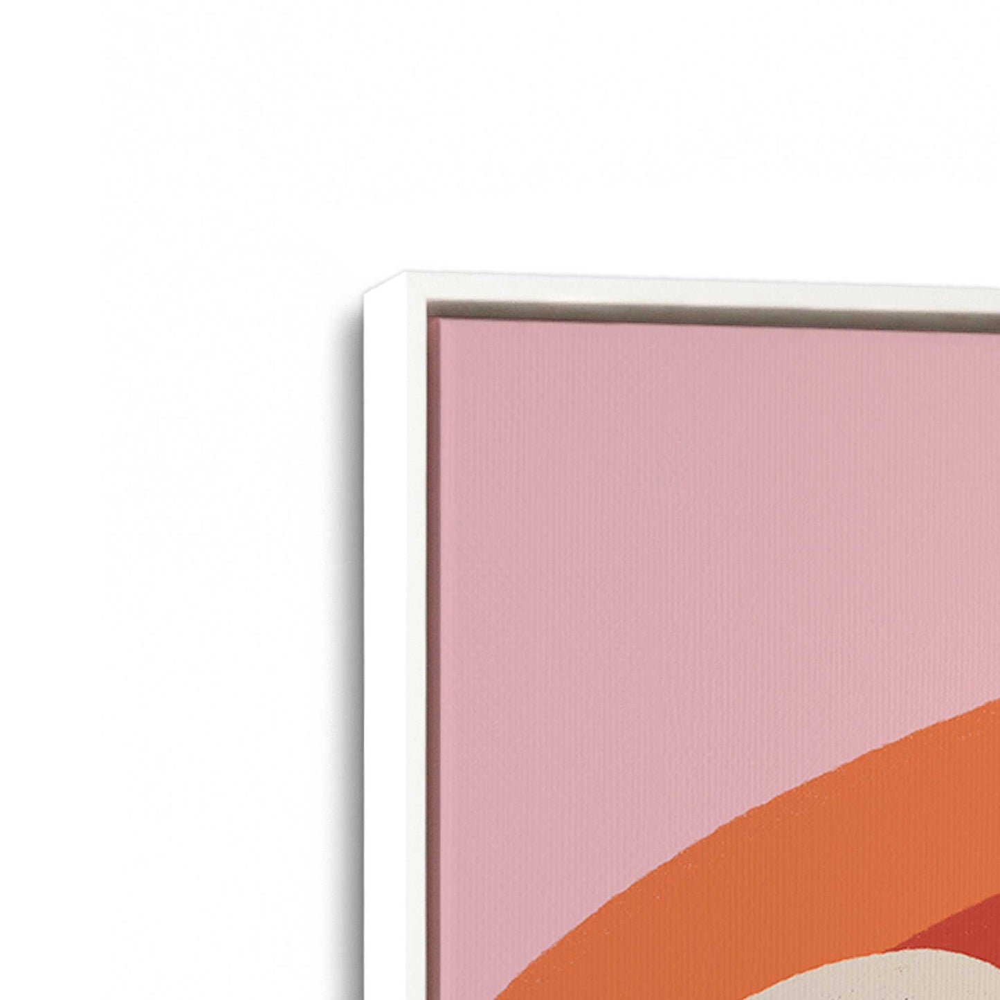 [Color:Opaque White], Picture of art in a White frame at an angle