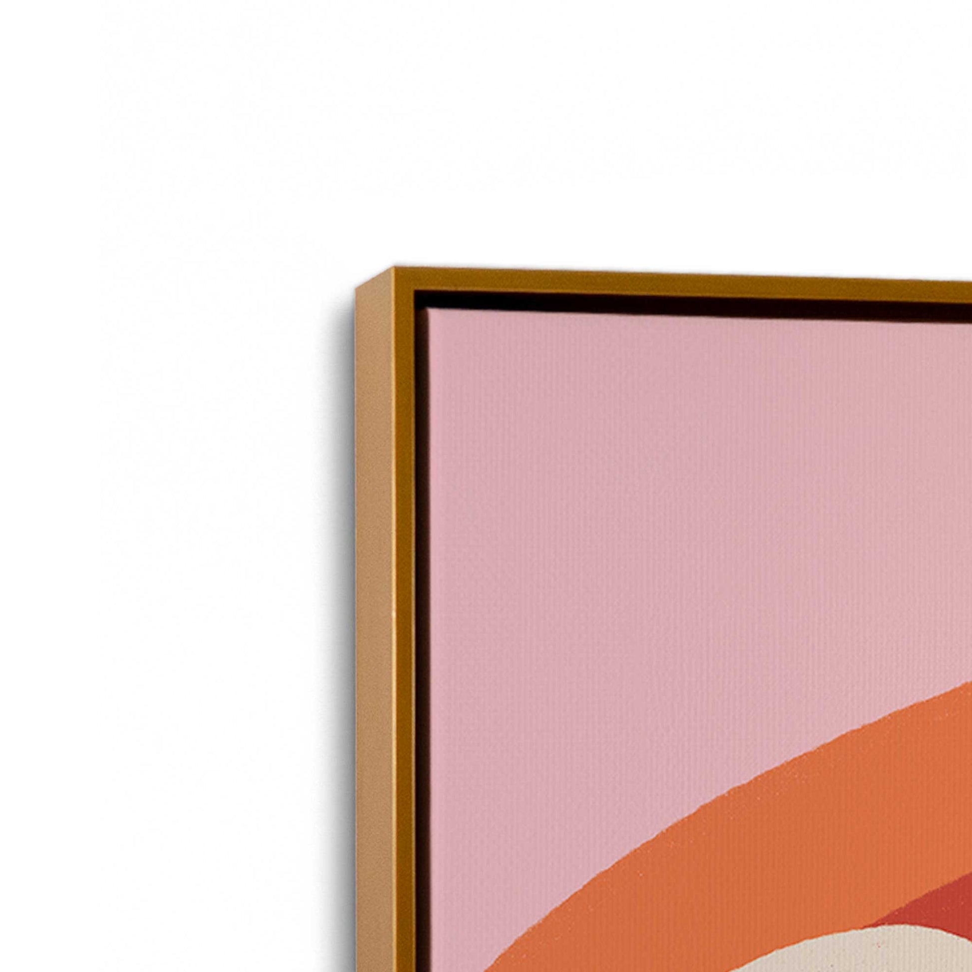 [Color:Polished Gold], Picture of art in a Polished Gold frame at an angle