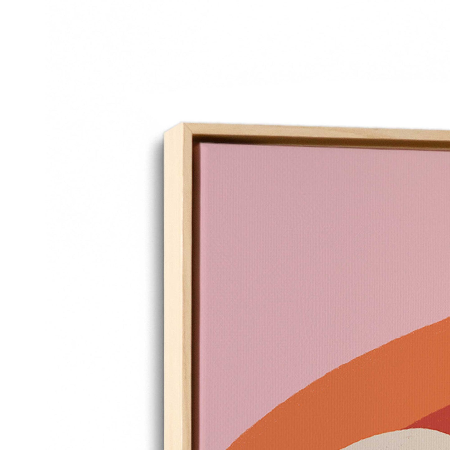 [Color:American Maple], Picture of art in a American Maple frame at an angle