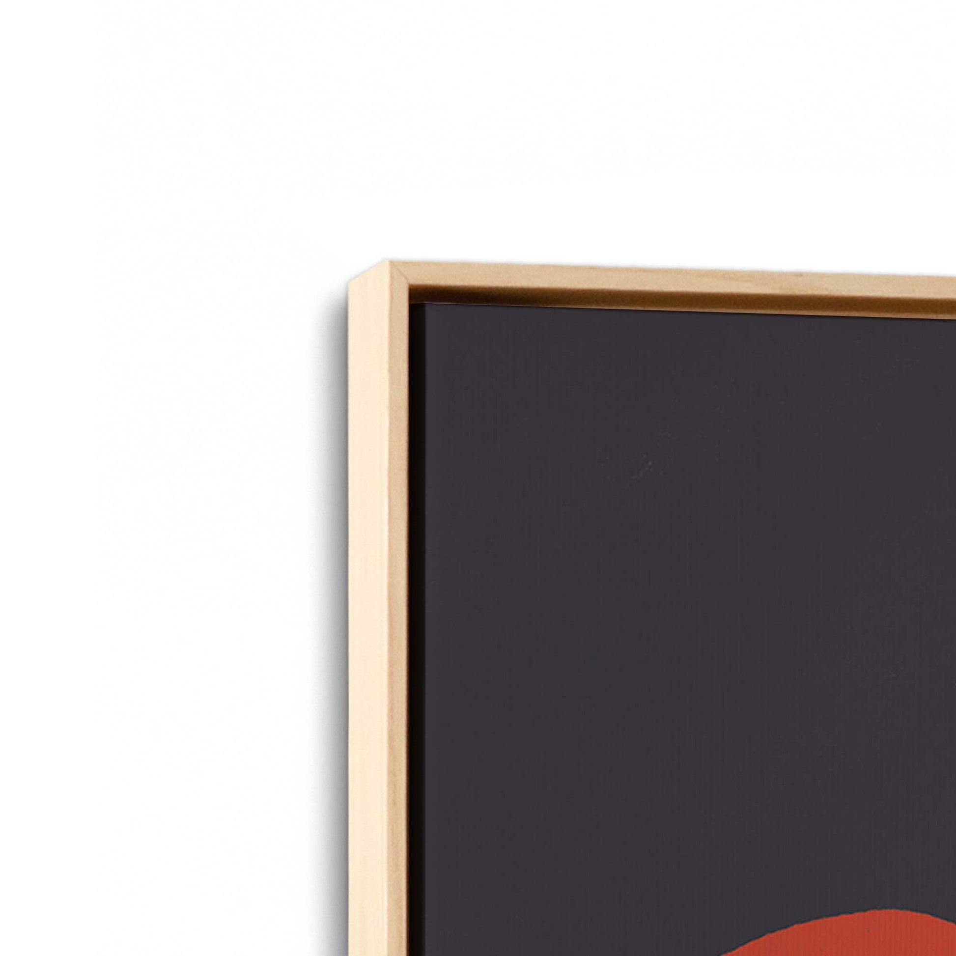 [Color:American Maple], Picture of art in a American Maple frame at an angle