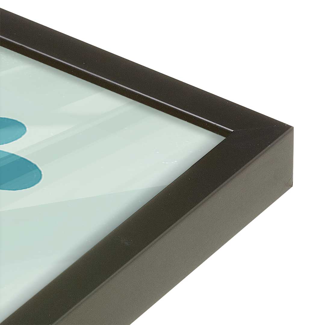 [Color:Satin Black], Picture of art in a Satin Black frame at an angle