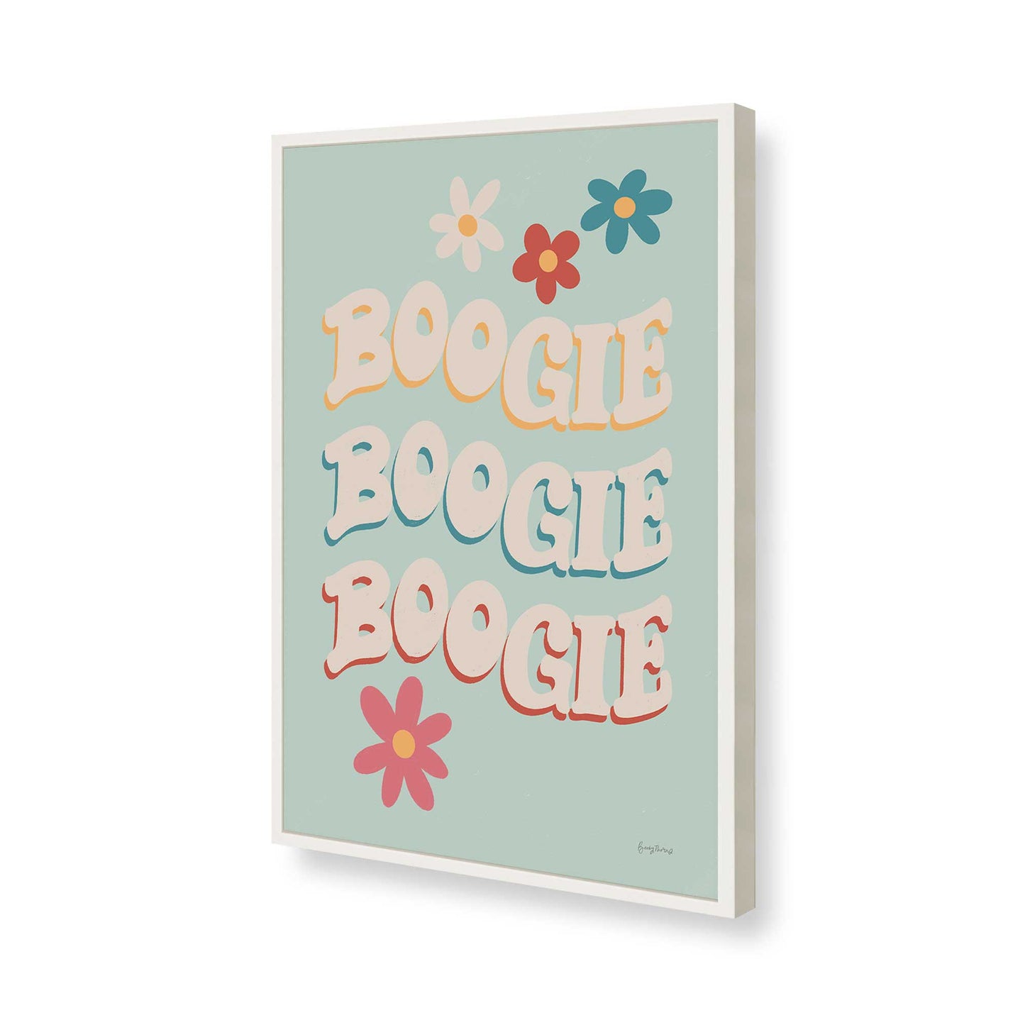 [Color:Opaque White], Picture of art in a Opaque White frame of the corner