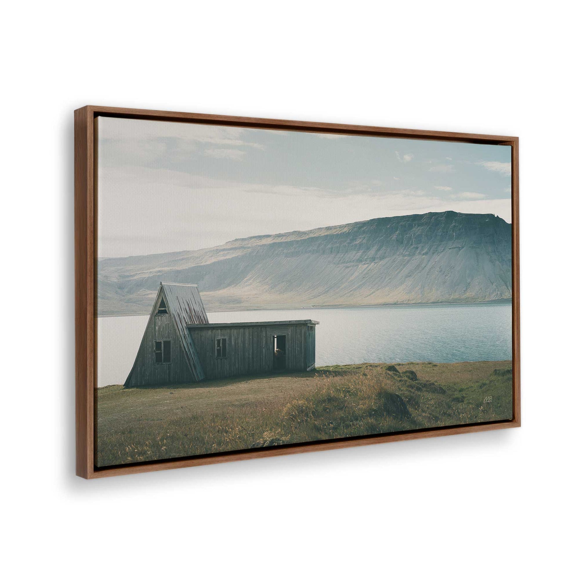 [Color:Walnut], Picture of the corner of the art