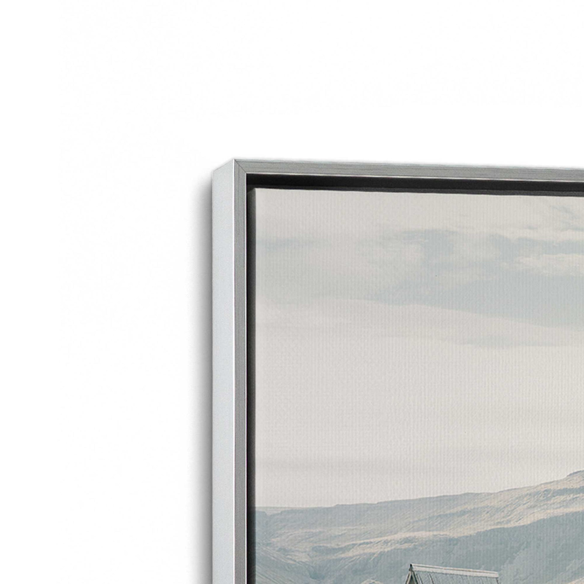 [Color:Polished Chrome], Picture of art in a Polished Chrome frame at an angle