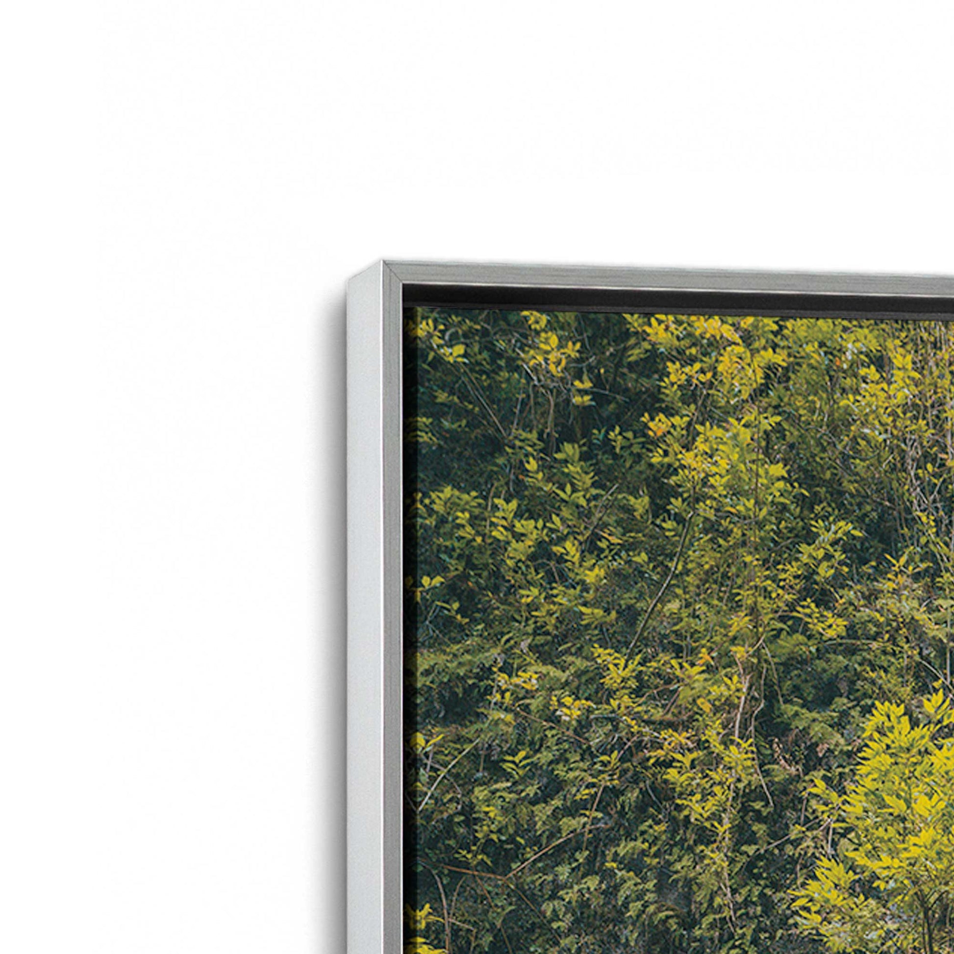 [Color:Polished Chrome], Picture of art in a Polished Chrome frame at an angle