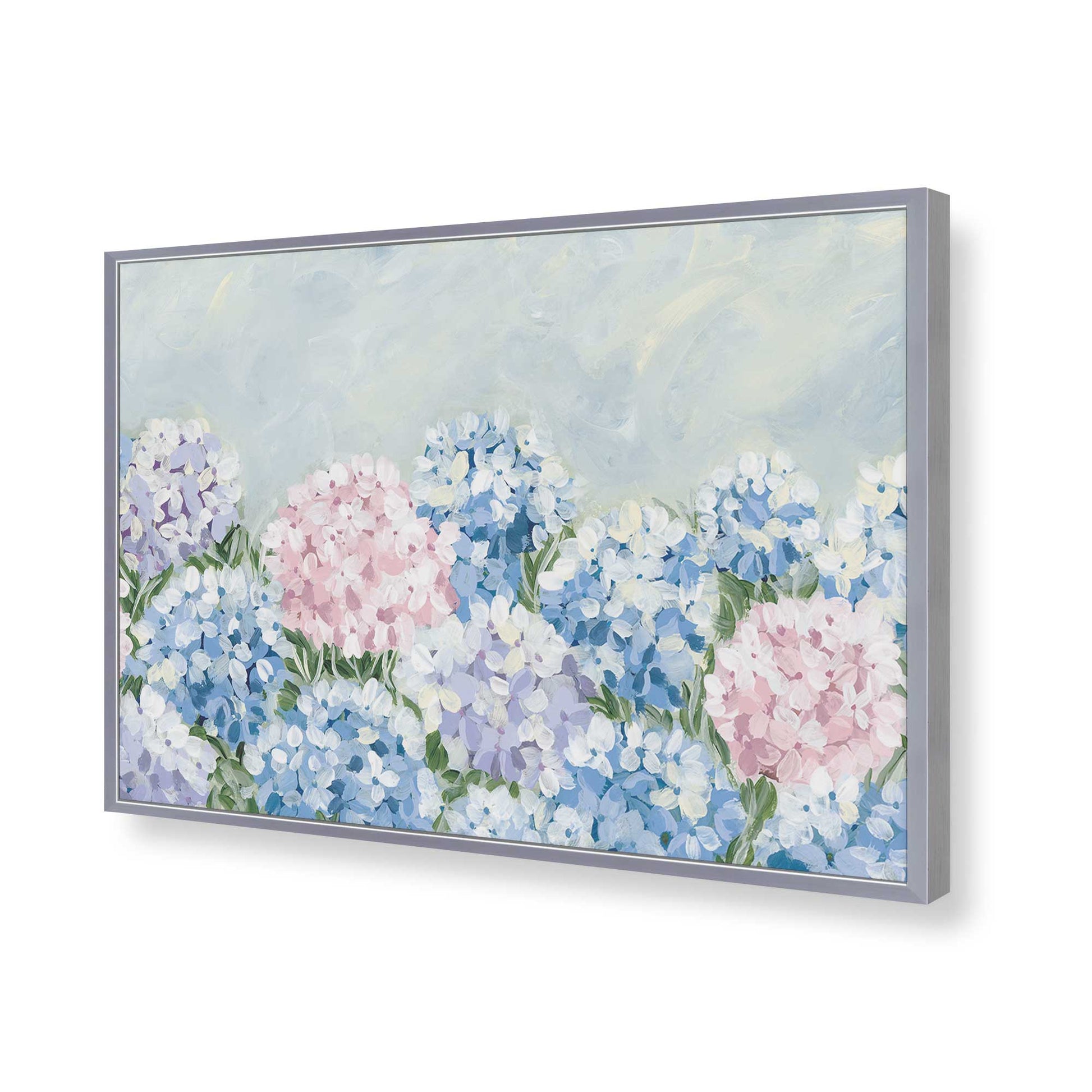 [Color:Polished Chrome], Picture of art in a Polished Chrome frame of the corner