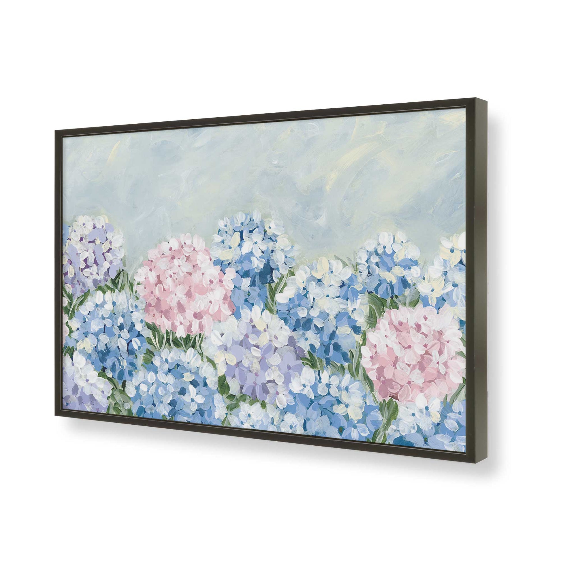 [Color:Satin Black], Picture of art in a Satin Black frame of the corner