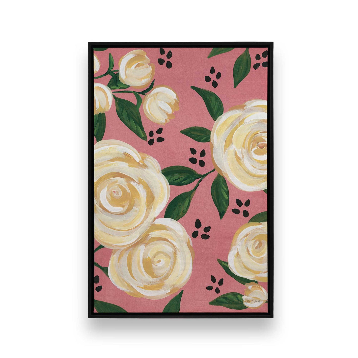 [Color:Satin Black], Picture of art in a Satin Black frame