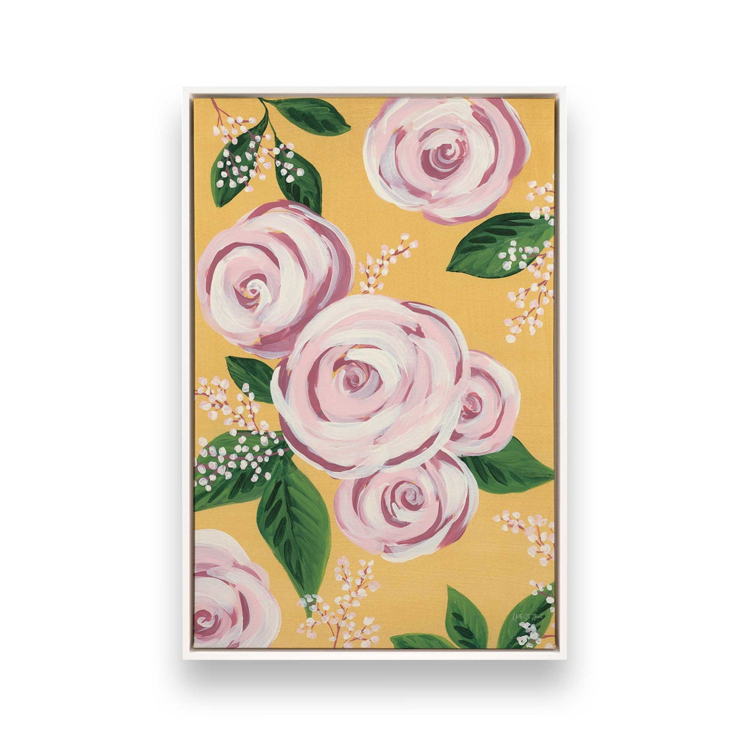 [Color:Opaque White], Picture of art in a White frame